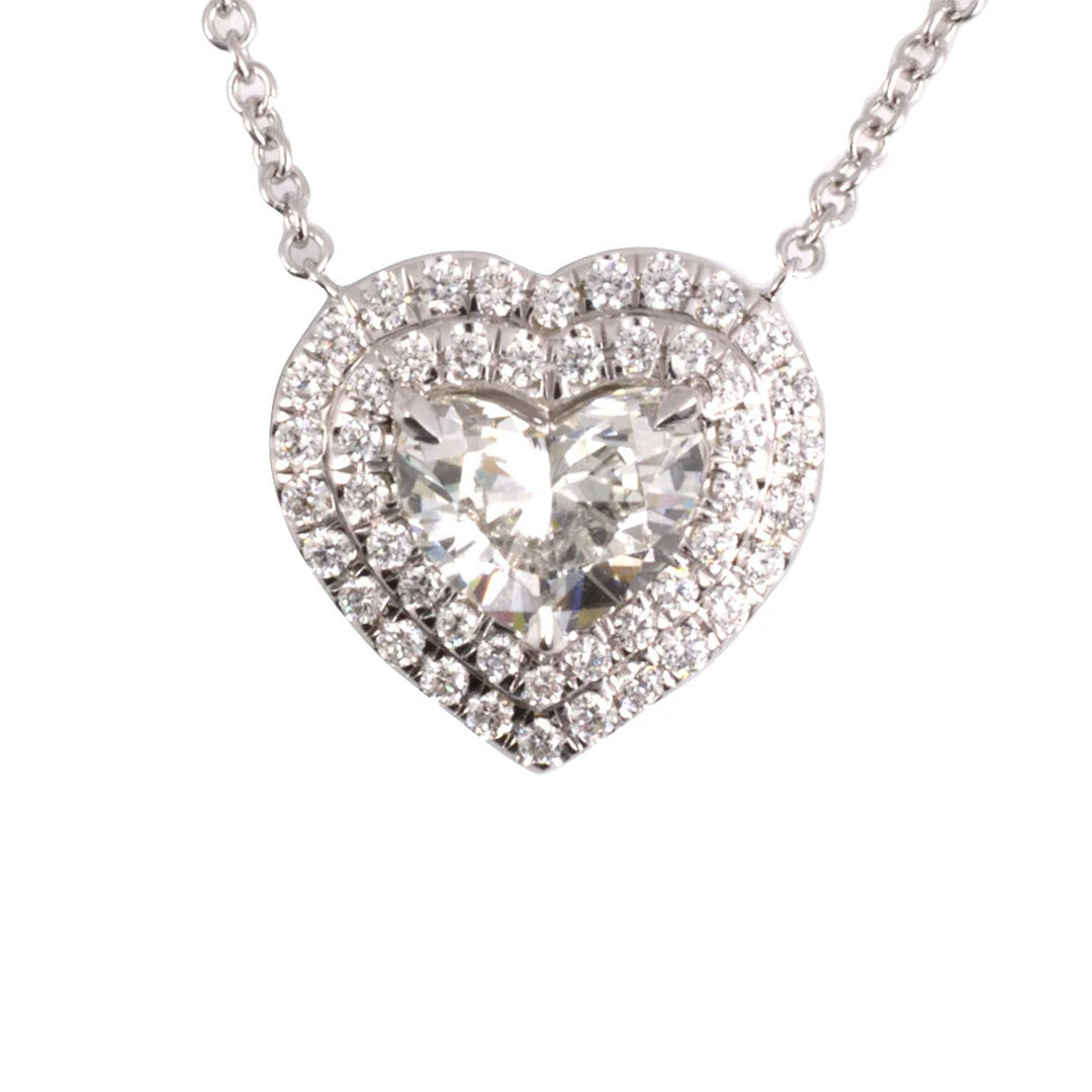 14K Gold Diamond Heart Shaped Cluster Pendant Necklace for Women - Perfect Gift for Valentine's Day, Anniversary & Special Occasions