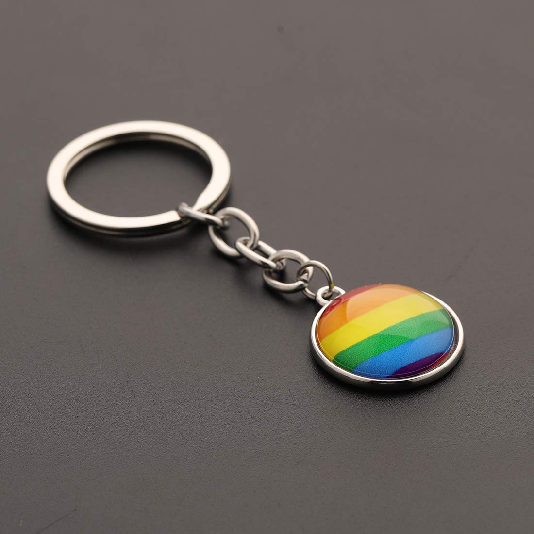 CHOORO Rainbow Pride Keychain - LGBT Jewelry Gift for Gay, Bisexual & Transgender - Perfect for Pride Month, LGBTQ+ Events & Everyday Carry