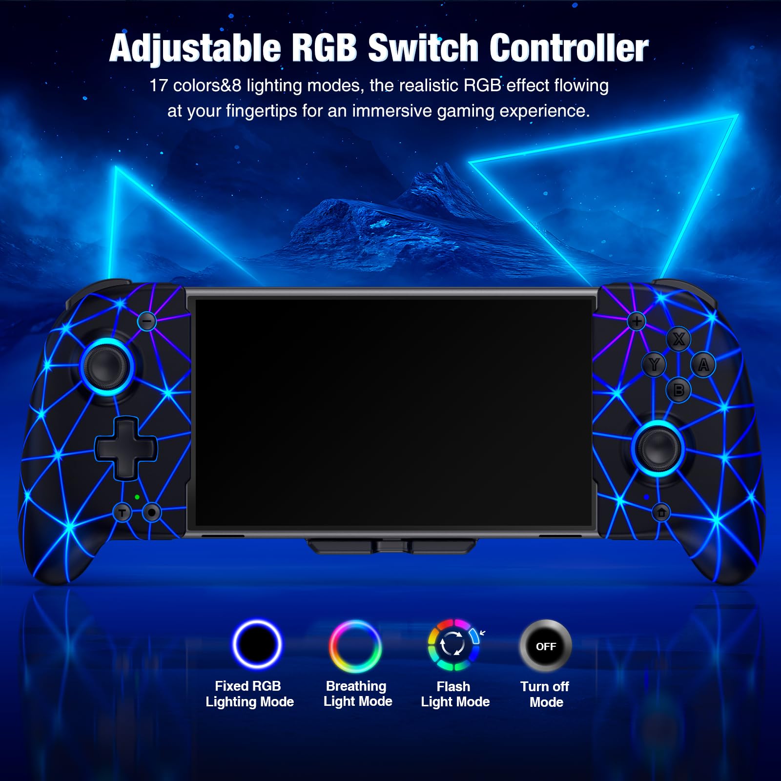 Wireless Pro Controller for Nintendo Switch & Switch OLED - Ergonomic Full-Size Gamepad with One-Piece Joypad Design | Perfect for Handheld Mode Gaming, Multiplayer Sessions & Long Play Comfort