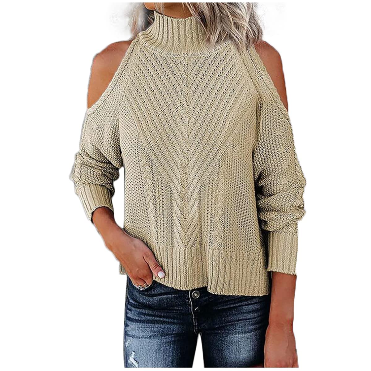 Bartira Women's Chunky Knit Turtleneck Sweater - Casual Loose Pullover for Fall & Winter | Cozy Jumper for Everyday Wear, Office & Outings