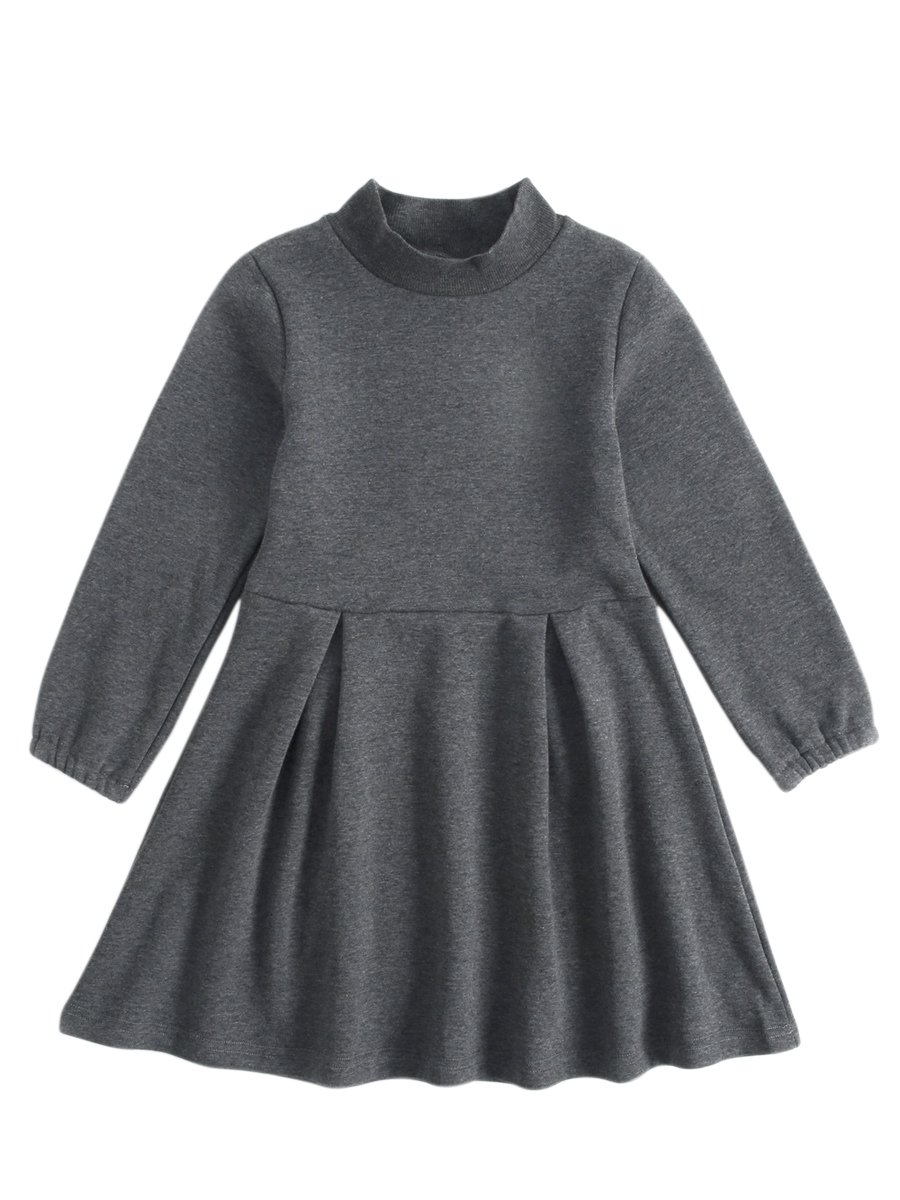 Sanlutoz Girls Winter Dress - Soft Velvet Long Sleeve Cotton Dress for Toddler & Kids | Warm & Comfortable for Holiday Parties, Christmas Photos & Family Gatherings