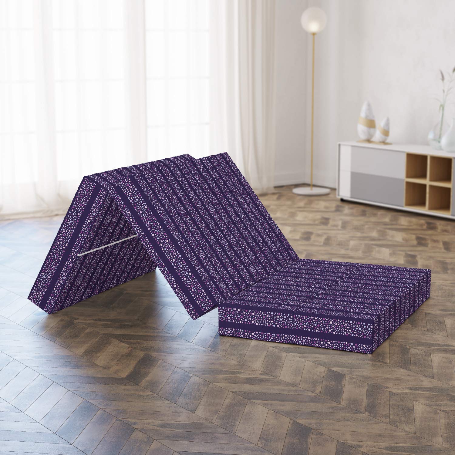 Ambesonne Abstract Foldable Mattress with Bubble Design, 74.8