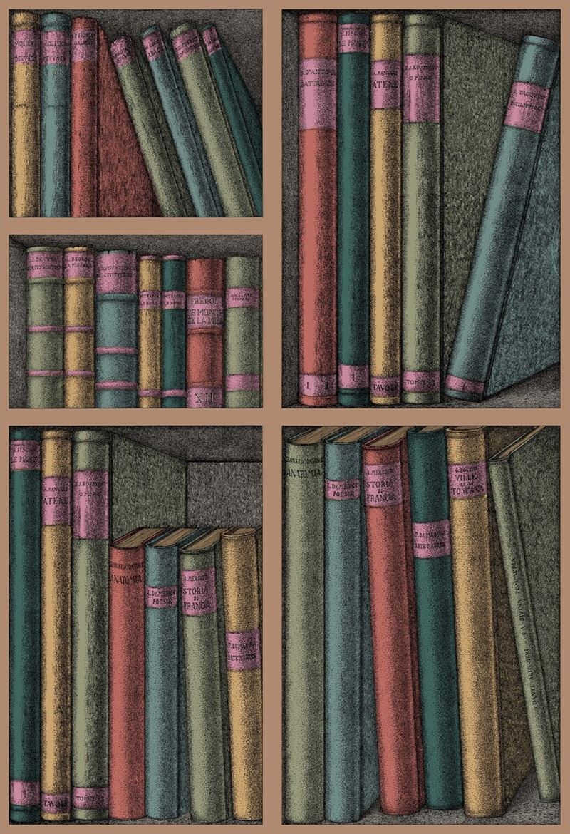 114/5010 | Ex Libris Forest Print Wallpaper by Cole & Son - Premium Peel & Stick Wallpaper for Living Room, Bedroom, Nursery & Home Office Decor