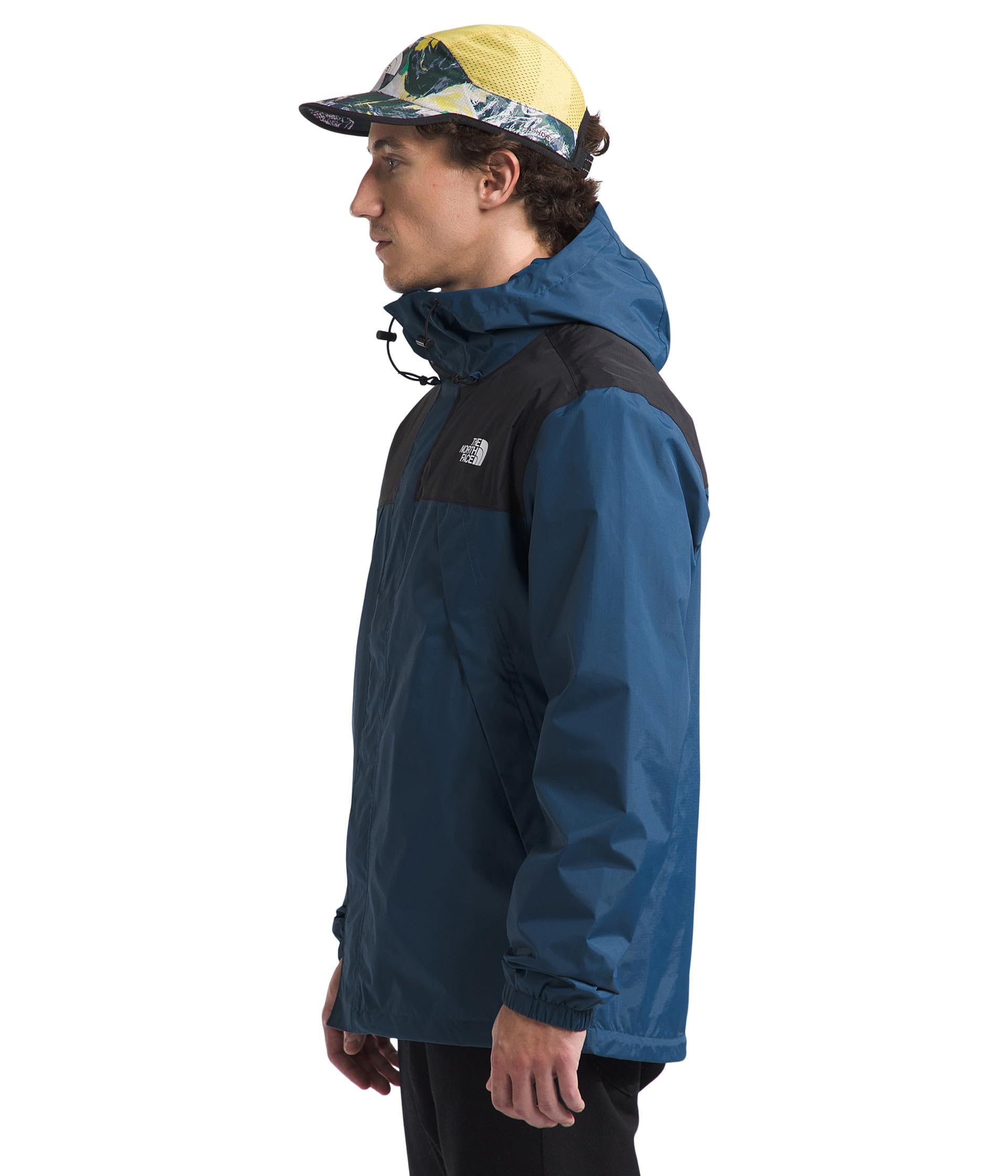 The North Face Men's Antora Jacket - Waterproof Windproof Hiking Jacket for Outdoor Adventures (Standard & Big Sizes, Shady Blue/TNF Black, Medium) - Perfect for Camping, Hiking & Winter Sports