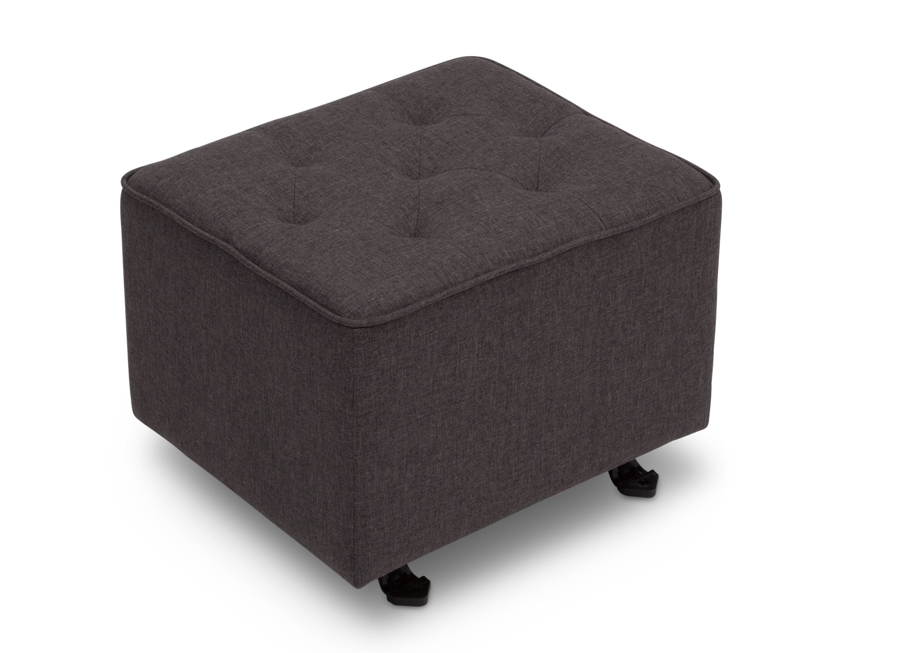 Emma Diamond Tufted Nursery Gliding Ottoman - Soft Upholstered Baby Room Footrest - Perfect for Nursing, Rocking & Nursery Decor