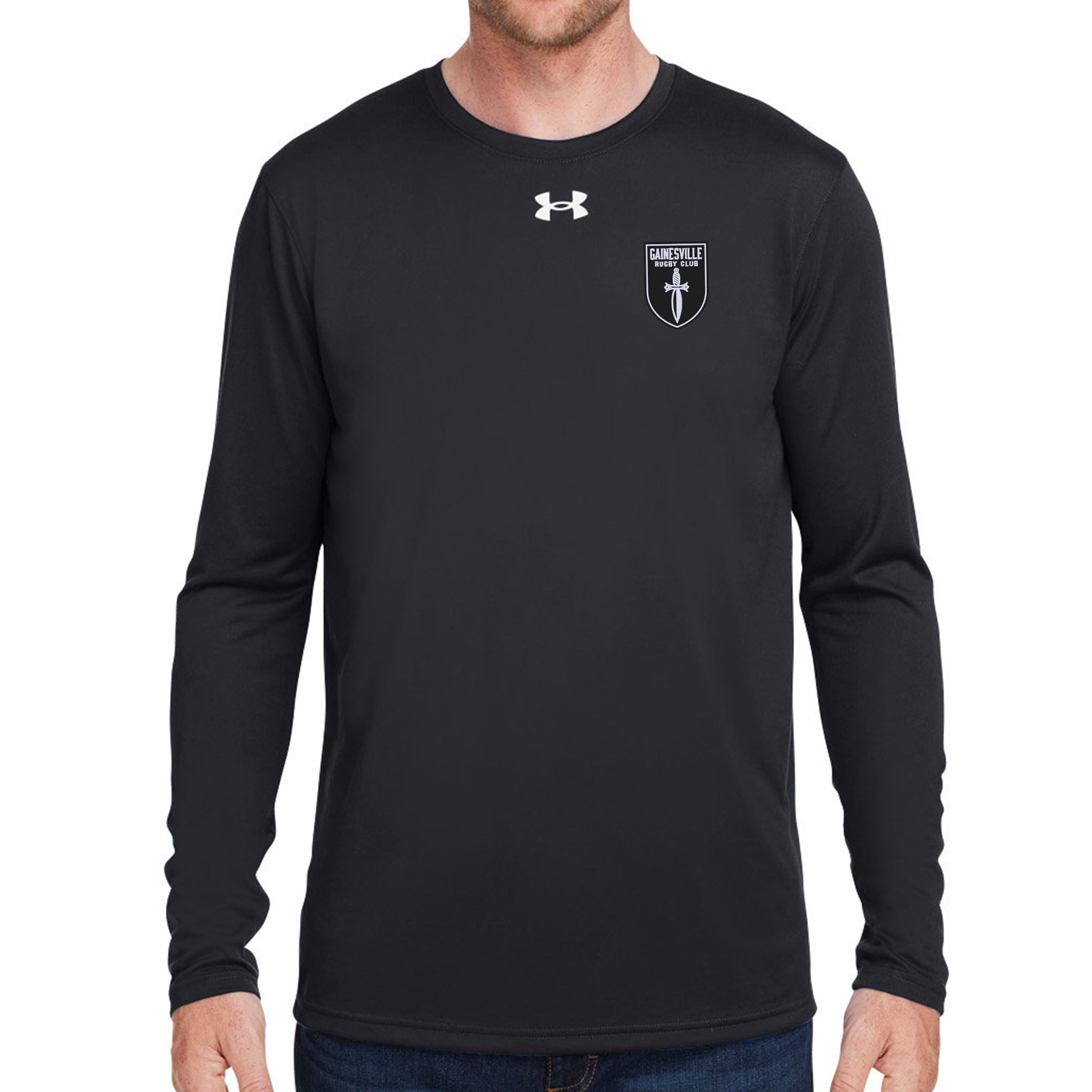 Gainesville Spartans RFC UA Team Tech Long Sleeve T-Shirt - Men's Athletic Performance Shirt for Rugby Training & Fan Support