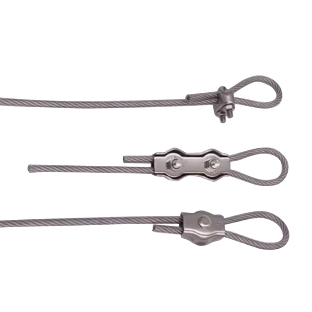 Stainless Steel M10 Wire Rope Clips (10PCs) - Heavy Duty Fasteners for Marine & Construction