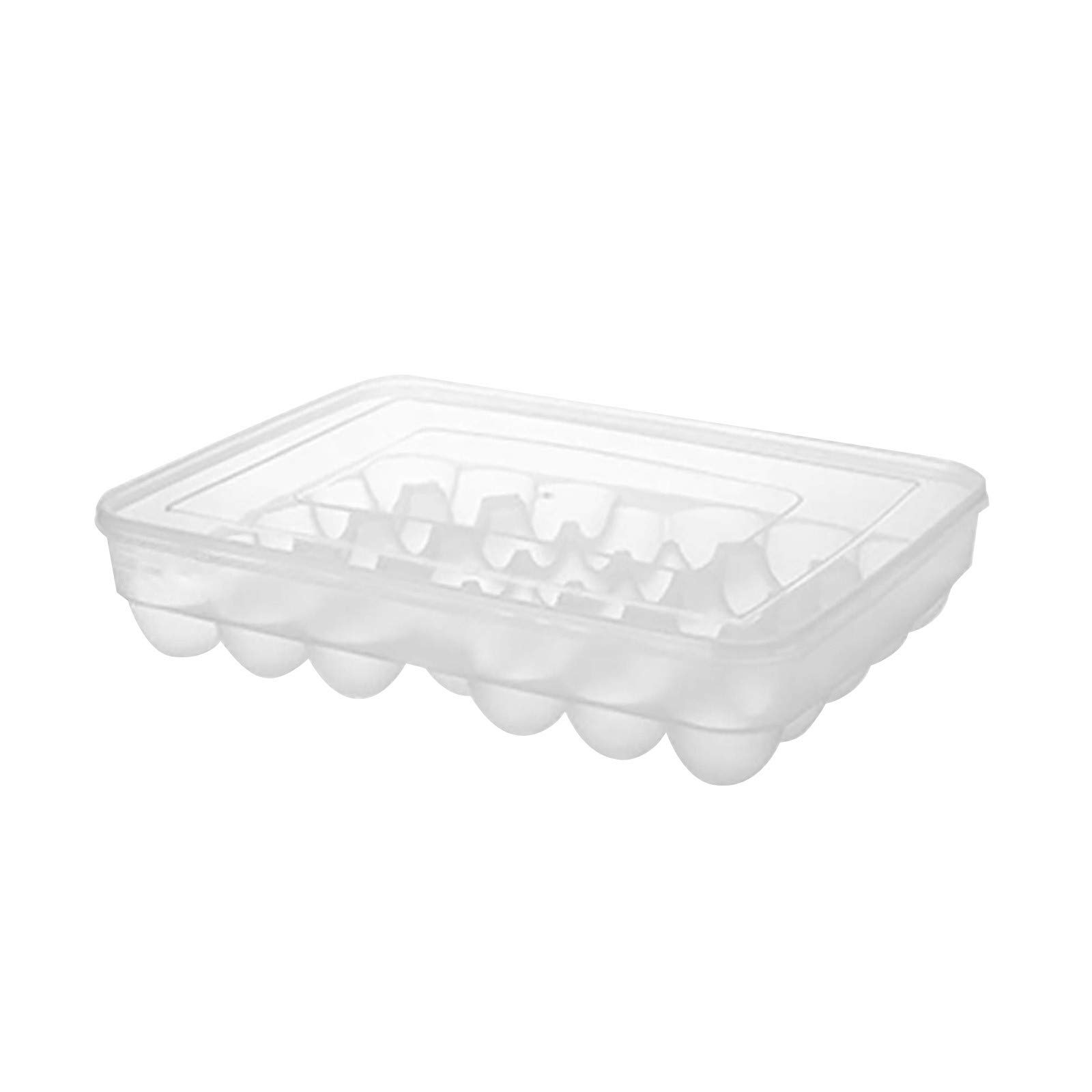 34 Grid Plastic Egg Storage Container - Refrigerator Organizer for Eggs, Transparent Kitchen Food Storage Box - Perfect for Fridge, Pantry, and Farm Fresh Egg Organization