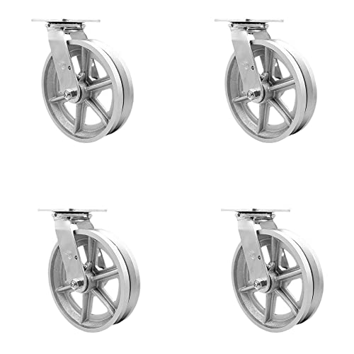 4 Swivel - Bolt On Swivel Locks - Silver