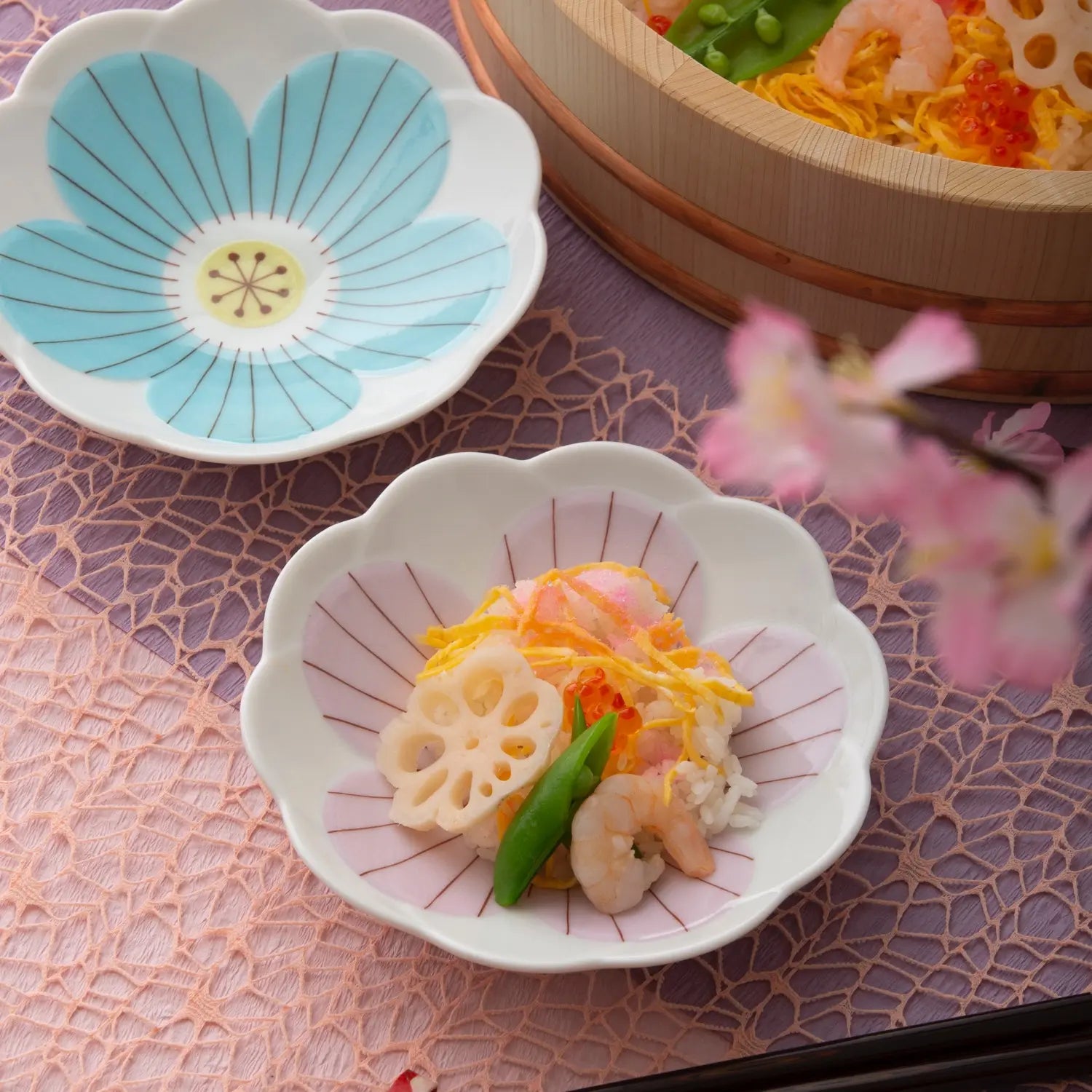Harekutani Porcelain Flower Bowl - Elegant Japanese Ceramic Serving Bowl for Salad, Soup, Noodles | Perfect for Dining, Entertaining & Home Decor