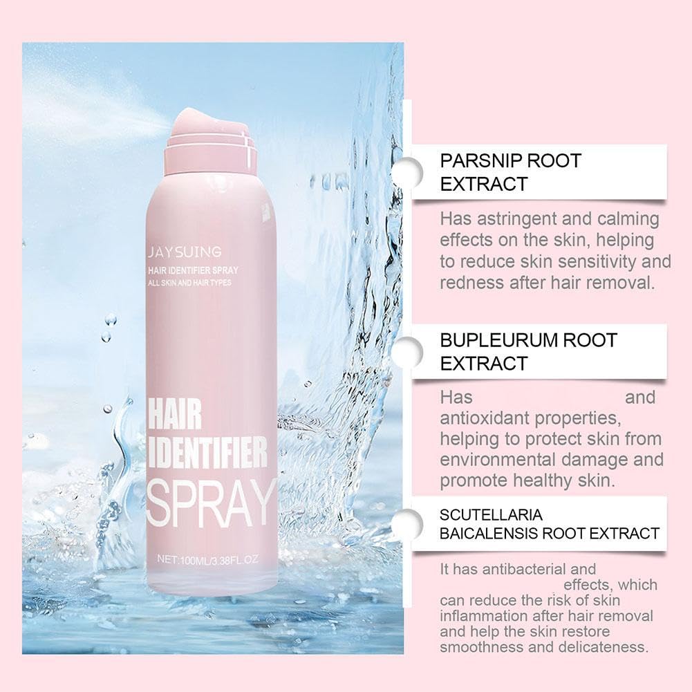 Best Hair Identifier Spray for Face Shaving & Dermaplaning - Skin & Body Hair Identifying Spray with Razors | Facial Hair Removal for Women | Perfect for Pre-Shave Prep & At-Home Skincare Routine