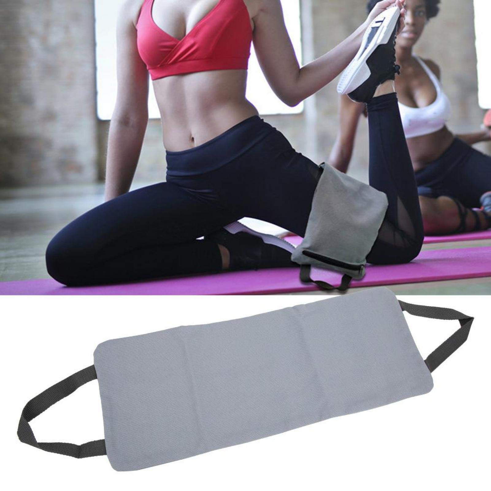 Lightweight No-Fill Canvas Fitness Sandbag for Leg & Arm Training - Portable Yoga Bag for Home & Gym Workouts (Gray) - Perfect for Yoga, Pilates, and Strength Exercises
