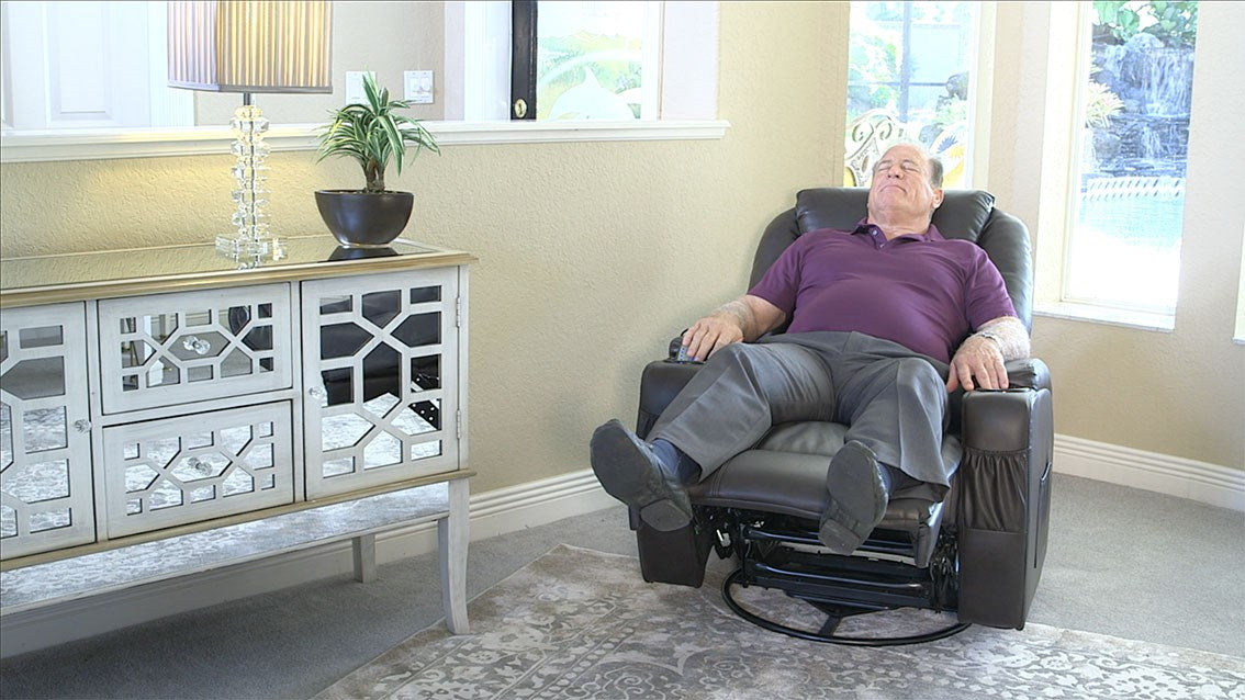 Total Bliss Recliner Chair - Premium Comfort Reclining Lounge Chair with Adjustable Backrest & Footrest - Perfect for Living Room, Home Theater & Office Relaxation