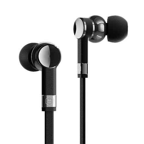MASTER & DYNAMIC ME05 Wired Earphones with Built-in Remote - Control Music, Calls & Volume | USB-C Adapter Included | Gunmetal/Black | Perfect for Commuting, Workouts & Travel