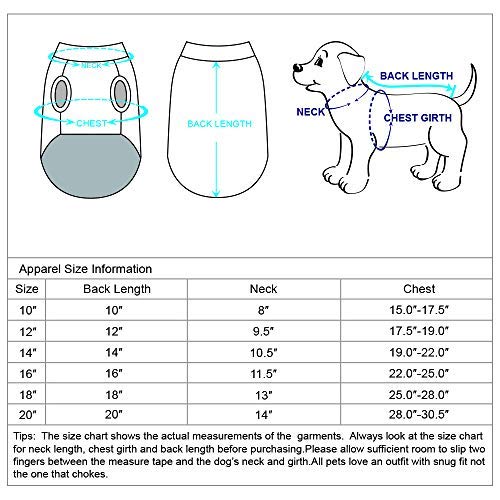 Blueberry Pet Soft & Comfy Summer Cotton Dog T-Shirts - Navy Blue 2 Pack, Sailor Style Tank Top for Small & Medium Dogs (14