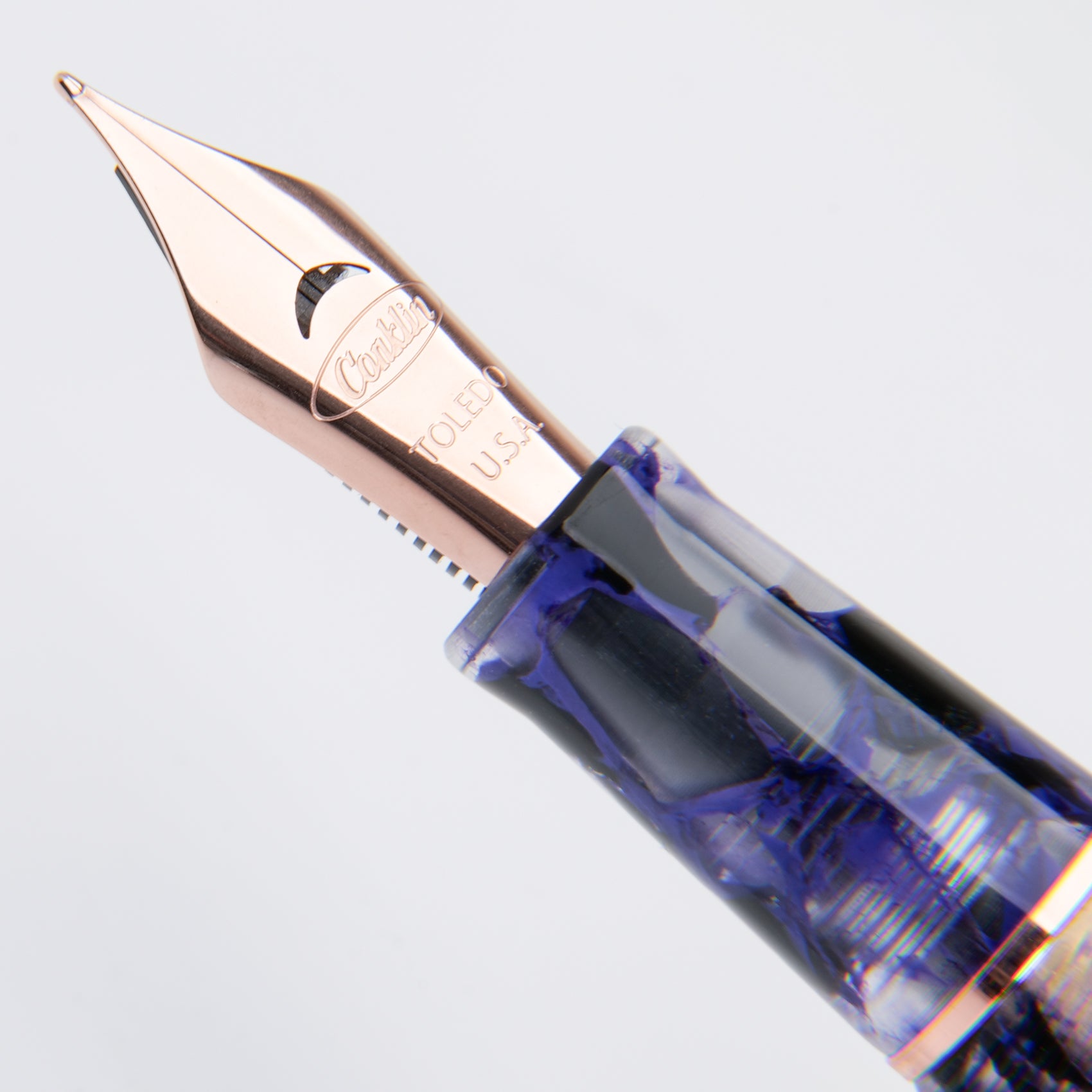 Conklin Mark Twain Crescent Filler Fountain Pen - Purple Fusion Limited Edition - Luxury Writing Pen for Calligraphy, Journaling & Gift Giving