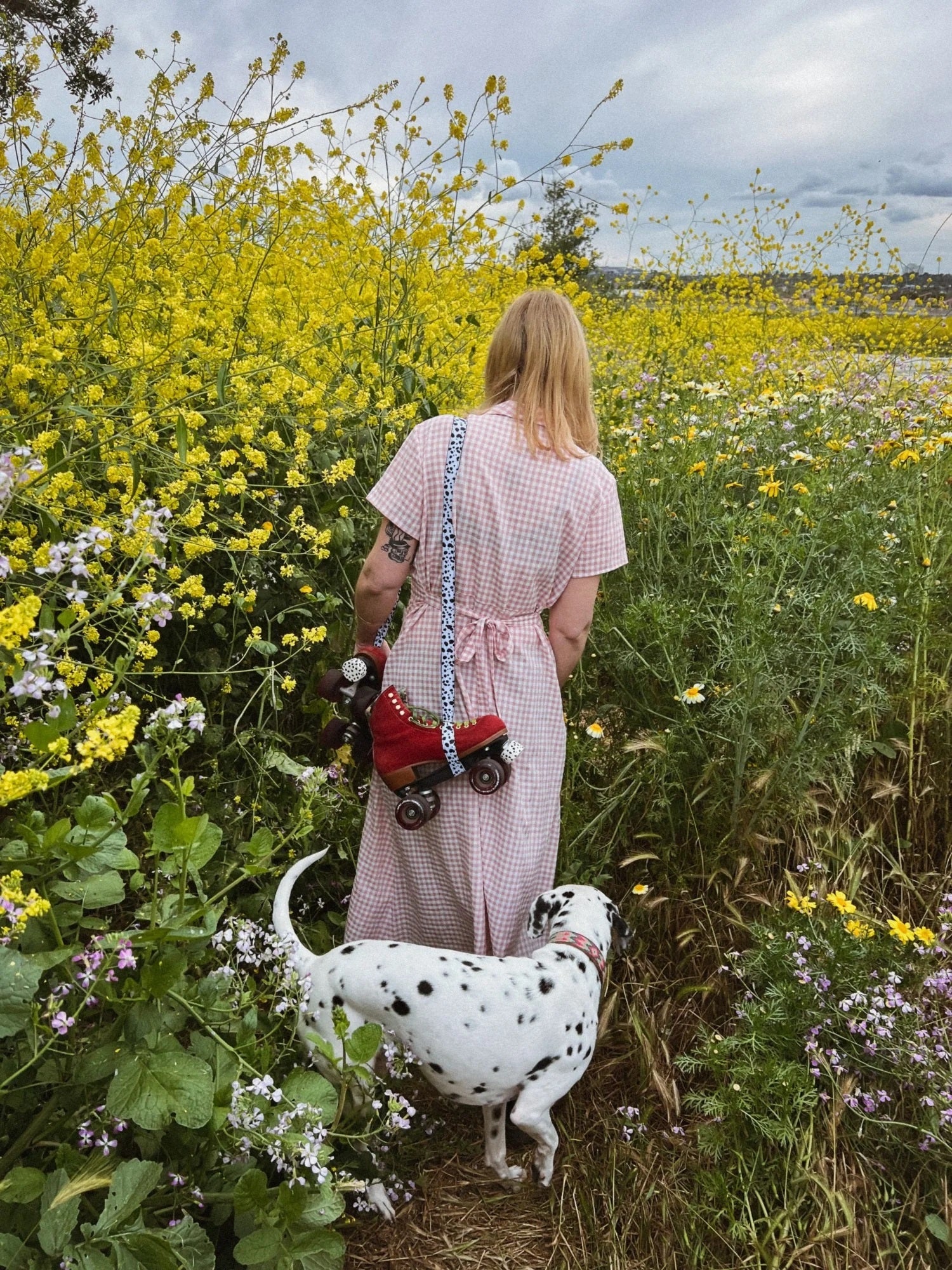 Muse Skate Co. Dalmatian Skate Leash - Durable Dog Leash for Skateboards | Perfect for Skaters & Dog Owners | Walk, Skate & Bond with Your Pet