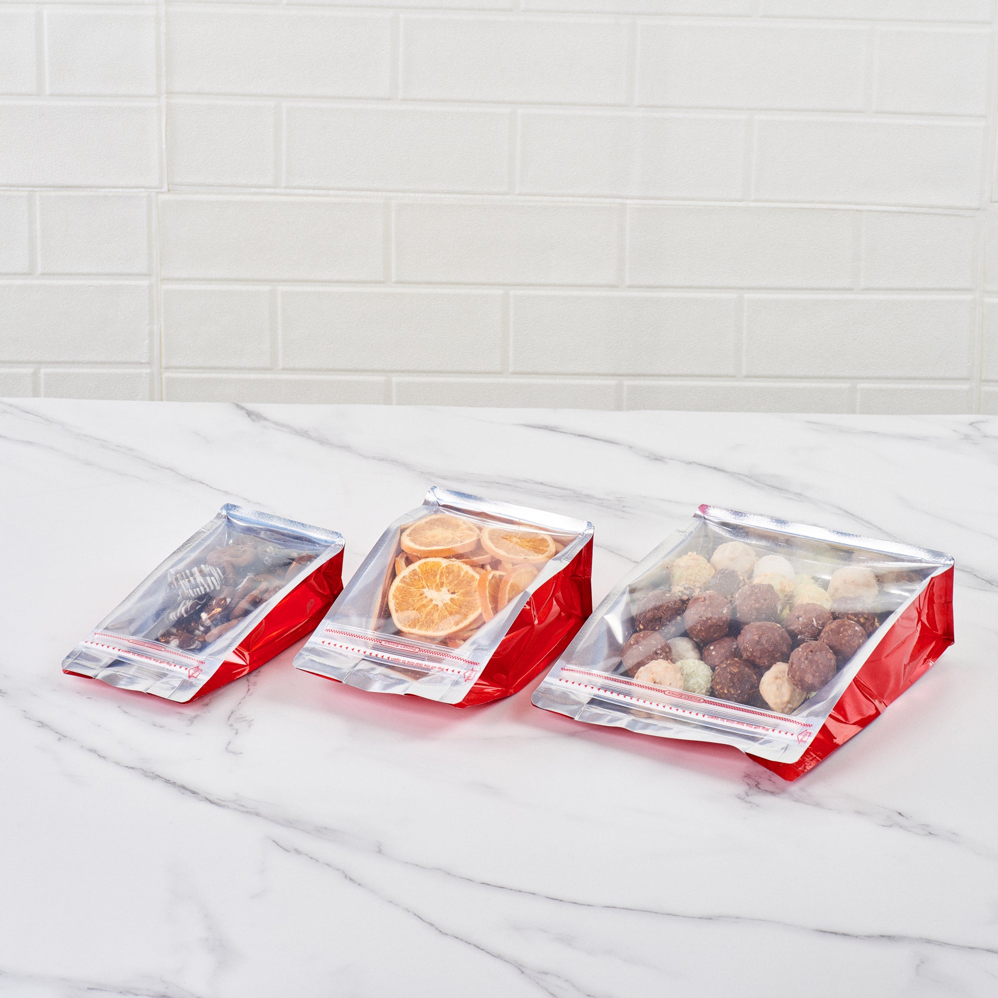 Red Plastic Small Snack Bags with Double Seal & Rip Lock - 8x4x2.5 Inches, Heat Sealable, 100 Count Box - Perfect for Food Storage, Meal Prep, and Travel Snacks
