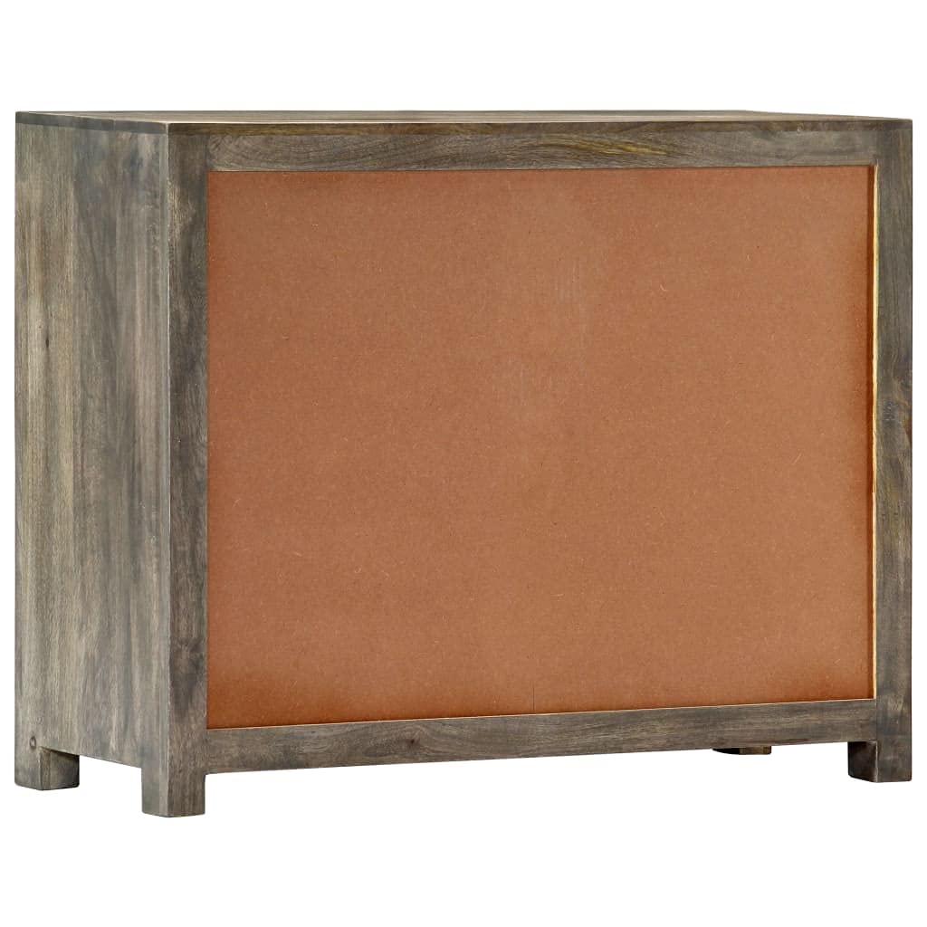 Modern Sideboard Cabinet - Solid Mango Wood Storage Unit with Drawers (29.5