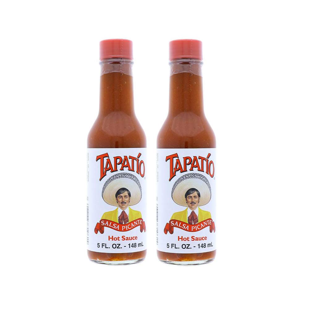 Tapatio Hot Sauce - Original 5 oz Glass Bottles (Pack of 2) - Authentic Mexican Salsa Picante - Perfect for Tacos, Nachos & Spicy Food Lovers