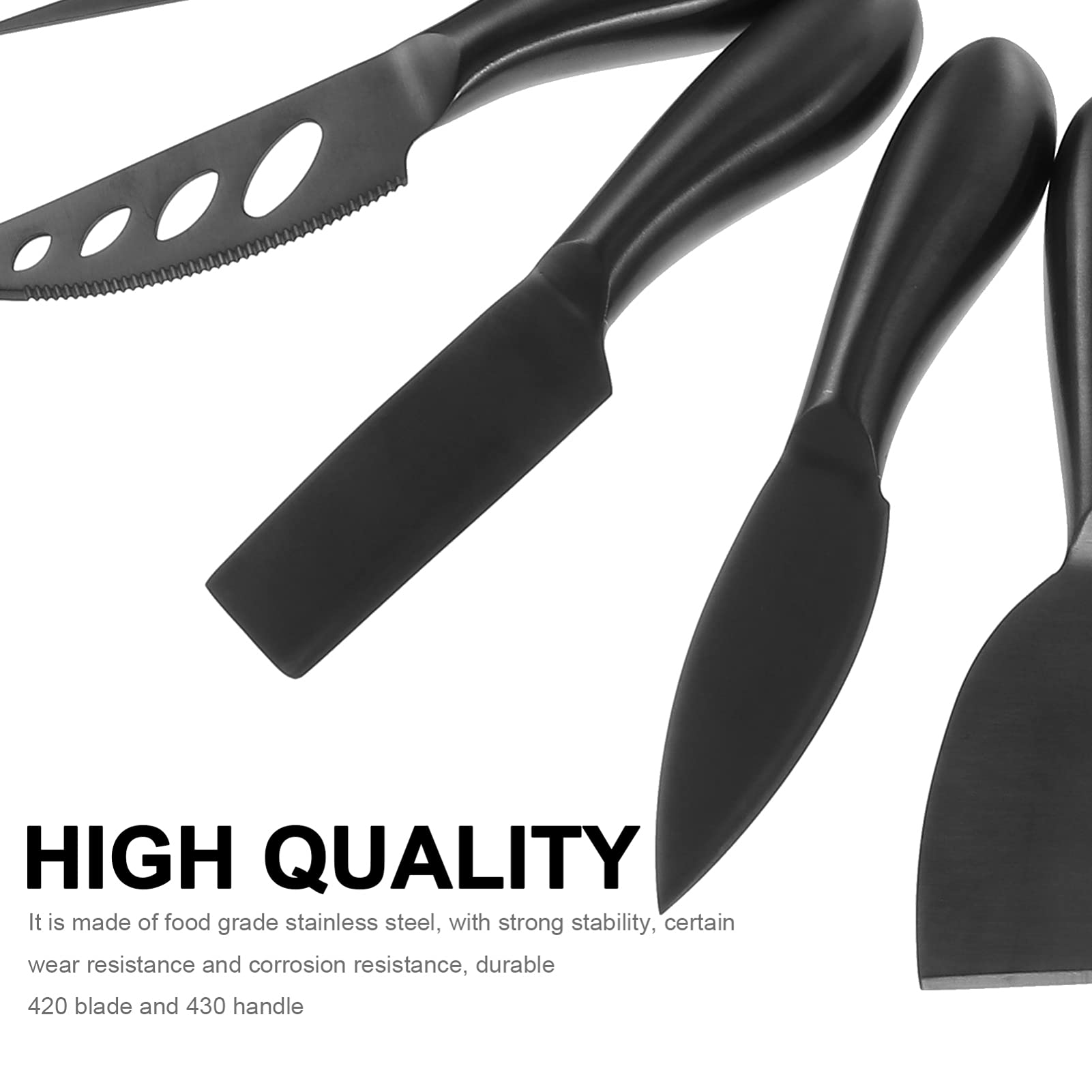 6Pcs Stainless Steel Cheese Knives Set - Cheese Cleaver, Butter Spreader & Mini Spatula - Lightweight Dinner Cutlery for Cheese, Butter & Eggs - Perfect for Parties, Picnics & Kitchen Use