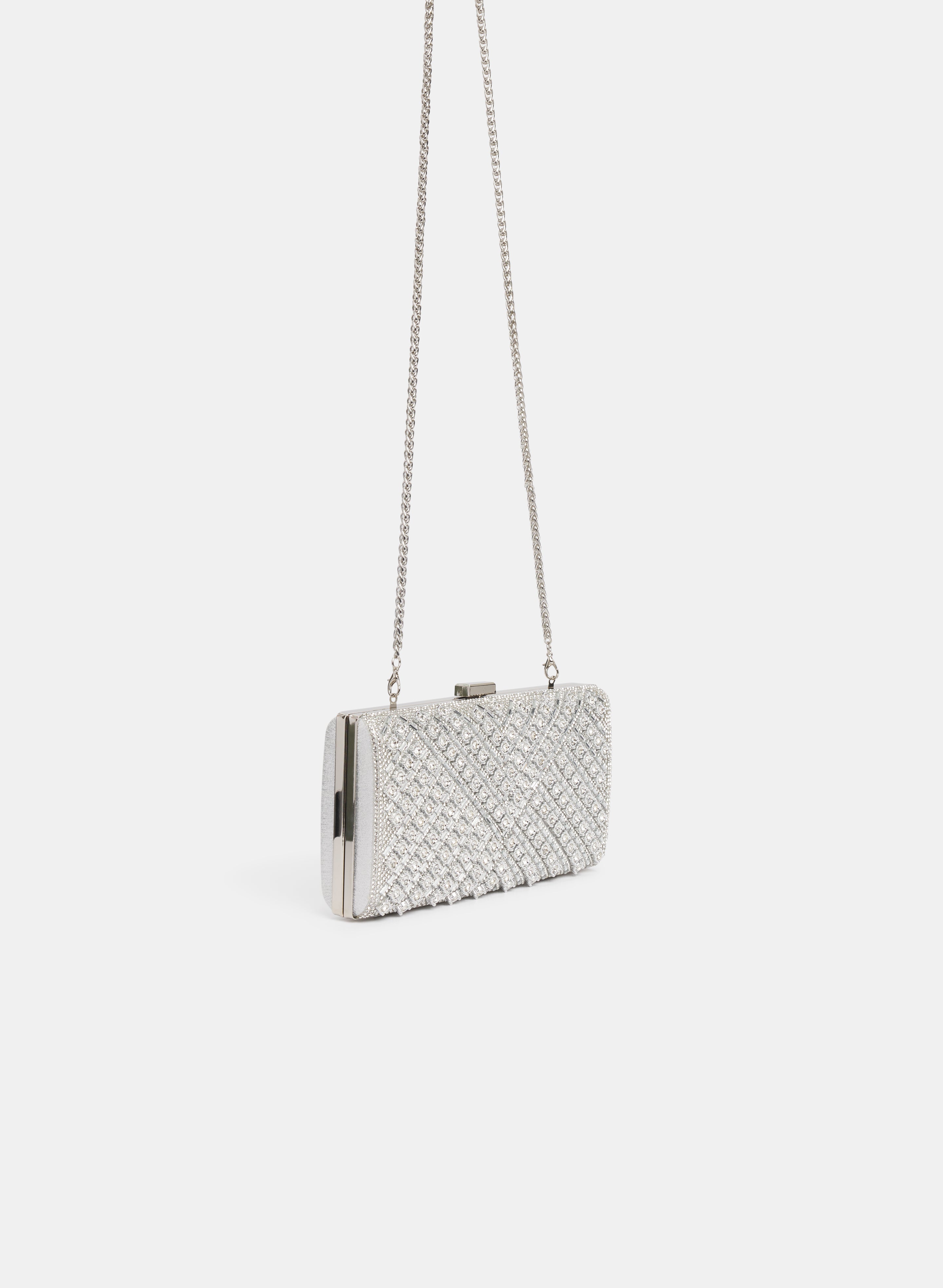 Elegant Crystal Embellished Evening Clutch Purse for Women - Perfect for Weddings, Parties & Special Occasions