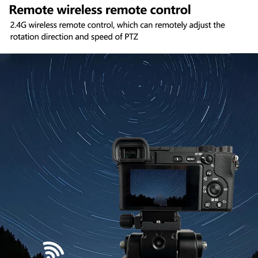 Guriayus YT-2000 AI Smart Motorized Rotating Tripod - Auto Face Tracking Panoramic Stabilizer for Phone & Camera (Black, Plastic+Metal) - Perfect for Live Streaming, Vlogging & Video Recording