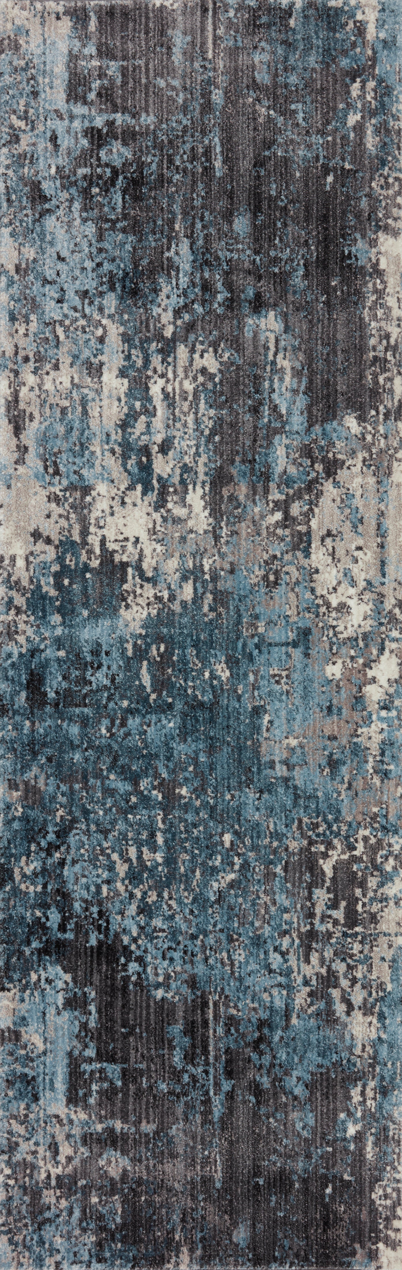 Samra Handmade Charcoal & Sky Blue Area Rug - Soft Boho Chic Living Room Carpet for Home Decor