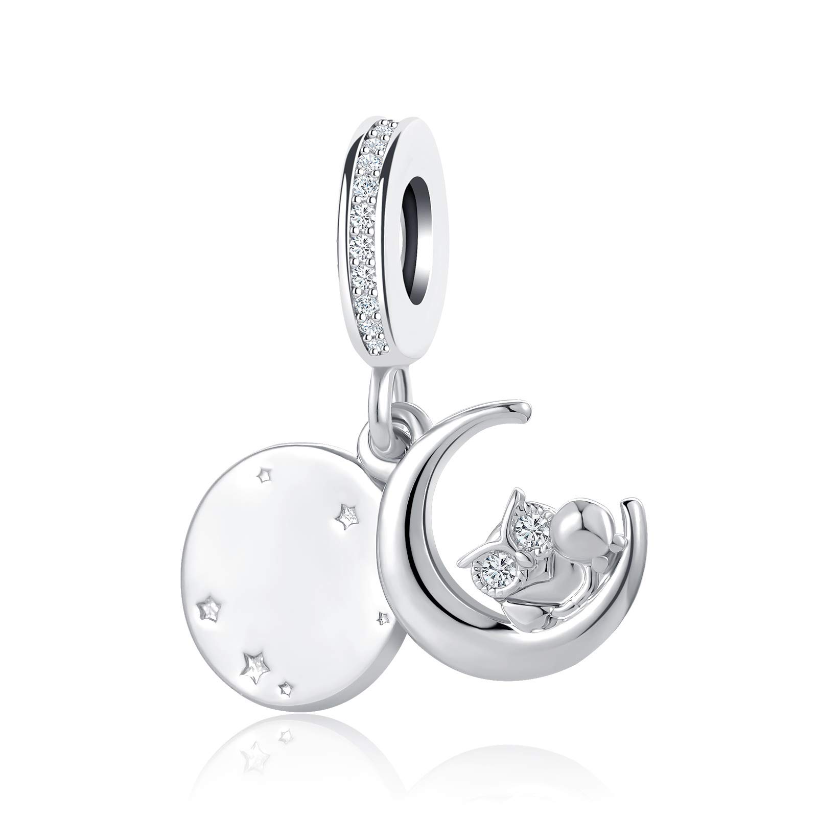 TGLS Wisdom Owl Charm for Pandora Bracelets - Elegant Silver Owl Pendant for Jewelry Making & DIY Gifts - Perfect for Birthdays, Anniversaries & Special Occasions