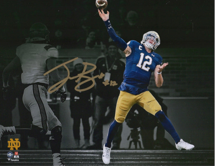 Authentic Ian Book Autographed Notre Dame Fighting Irish 11x14 Spotlight Photograph - Perfect for Sports Memorabilia Collectors & Irish Fans