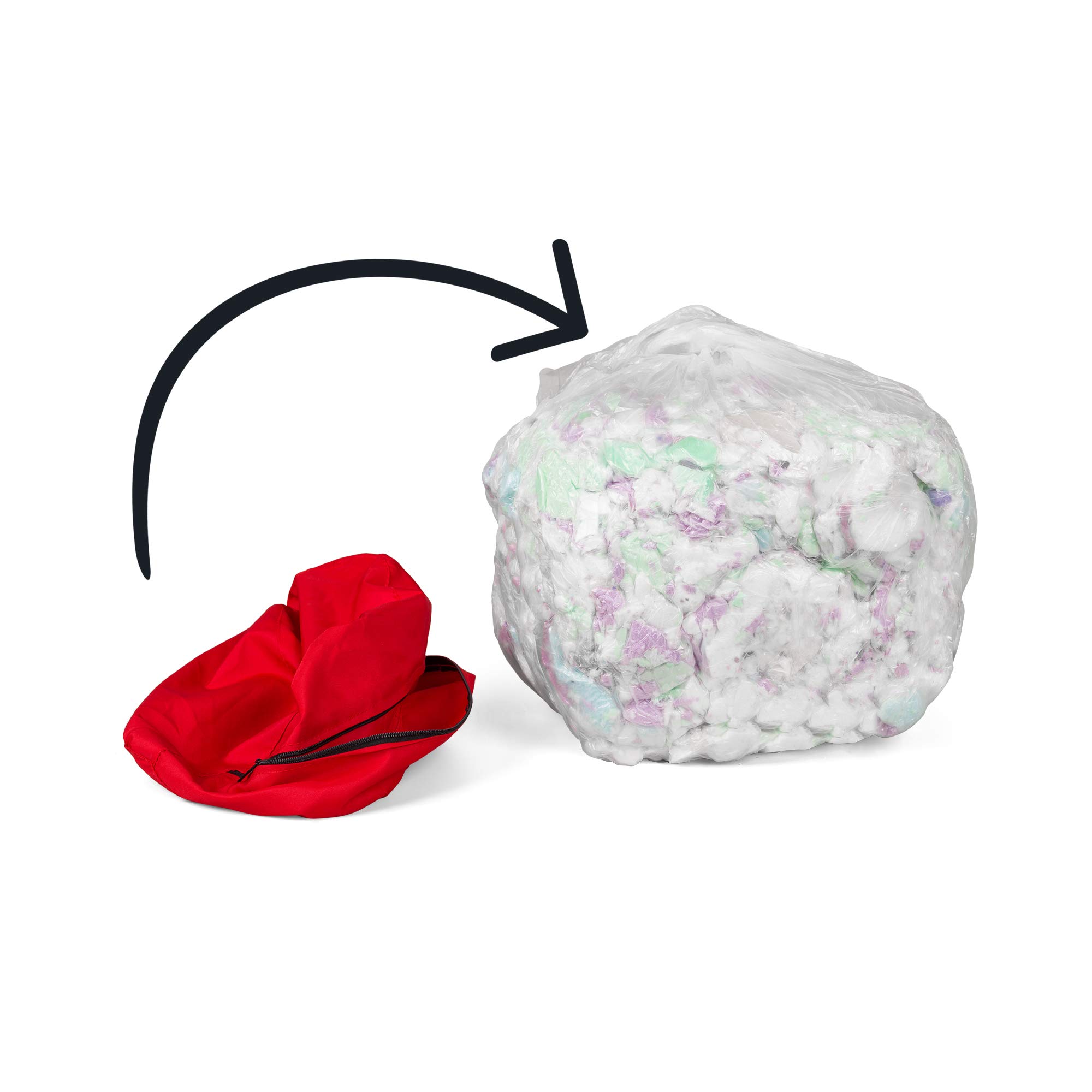 Premium 30lbs Multi-Color Foam Bean Bag Refill by Posh Creations - Soft & Comfortable Filling for Bean Bag Chairs, Floor Cushions, and Kids Play Areas (FOAM30)