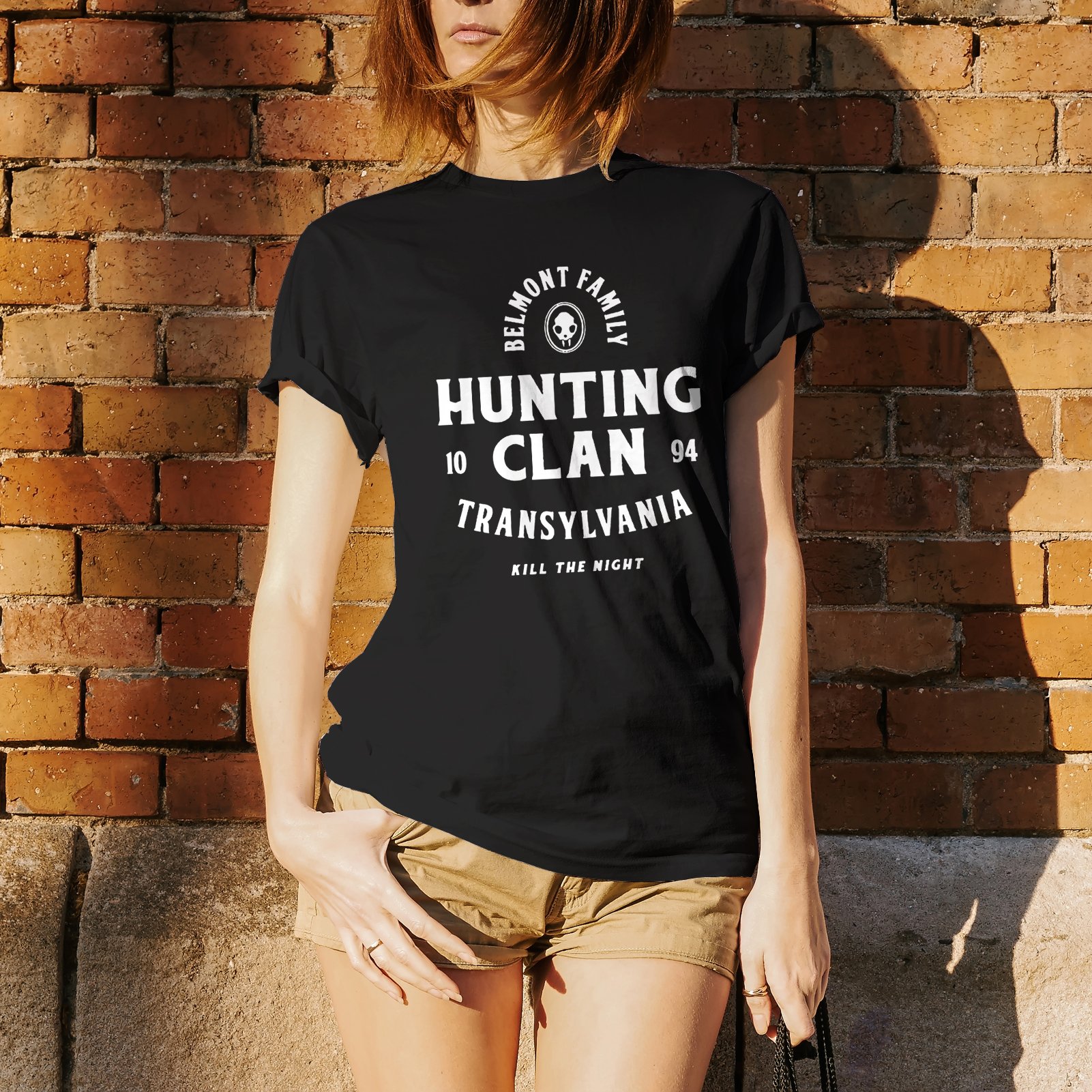 Belmont Family Hunting Clan - Transylvania Dracula Vampire Hunter Gaming T-Shirt | Gothic Horror Video Game Merch | Perfect for Cosplay, Gaming Events & Halloween Costumes