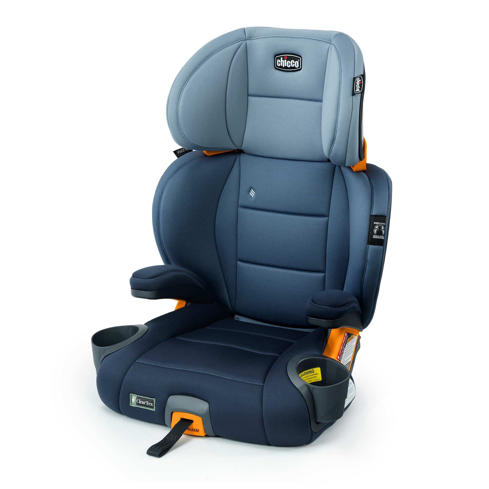 Chicco KidFit ClearTex Plus 2-in-1 Belt Positioning Booster Car Seat - Safe & Comfortable for Toddlers & Kids - Perfect for School, Travel & Family Road Trips