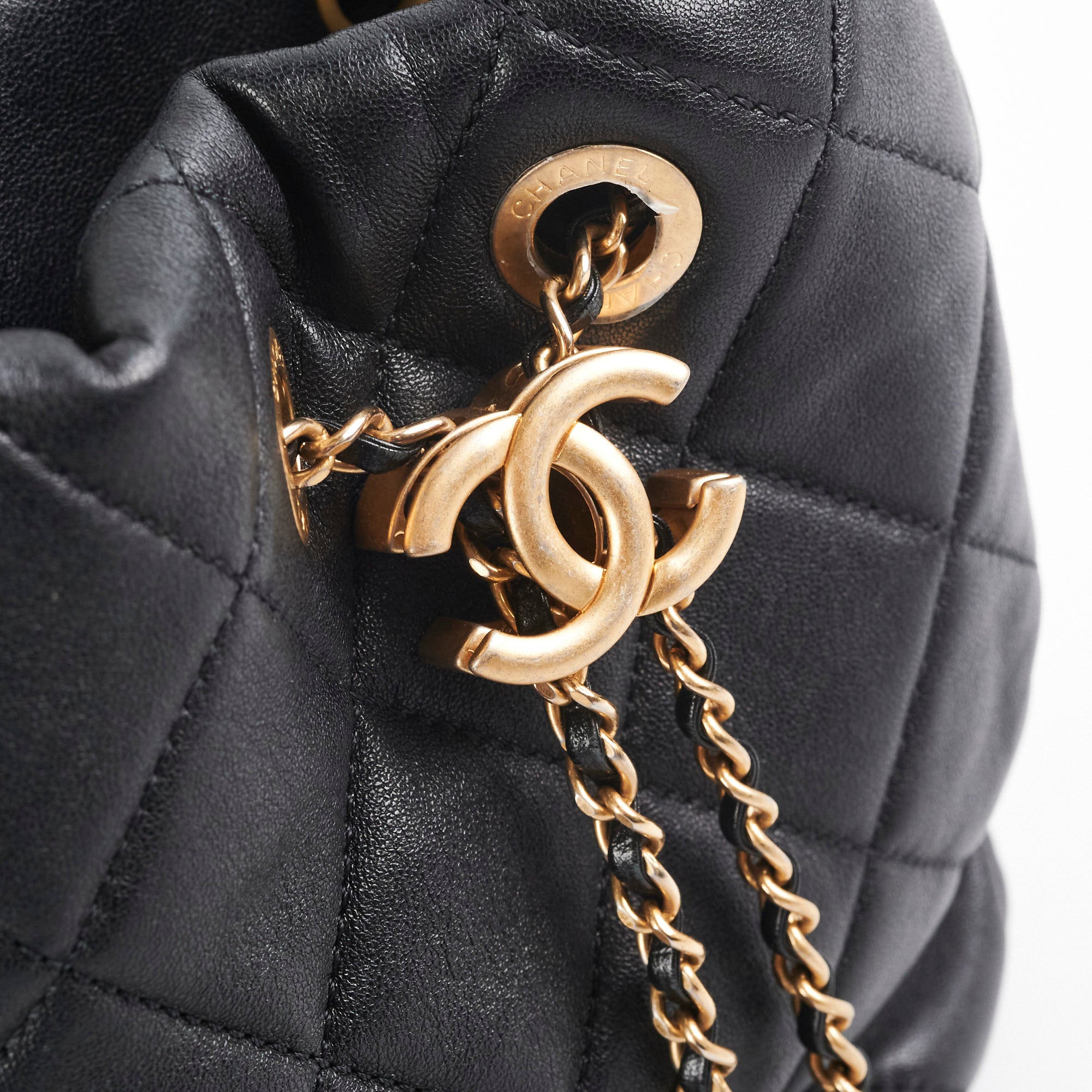 Chanel Black Lambskin Pearl Top Handle Bucket Bag - Luxury Designer Handbag for Women, Perfect for Evening Parties & Special Occasions