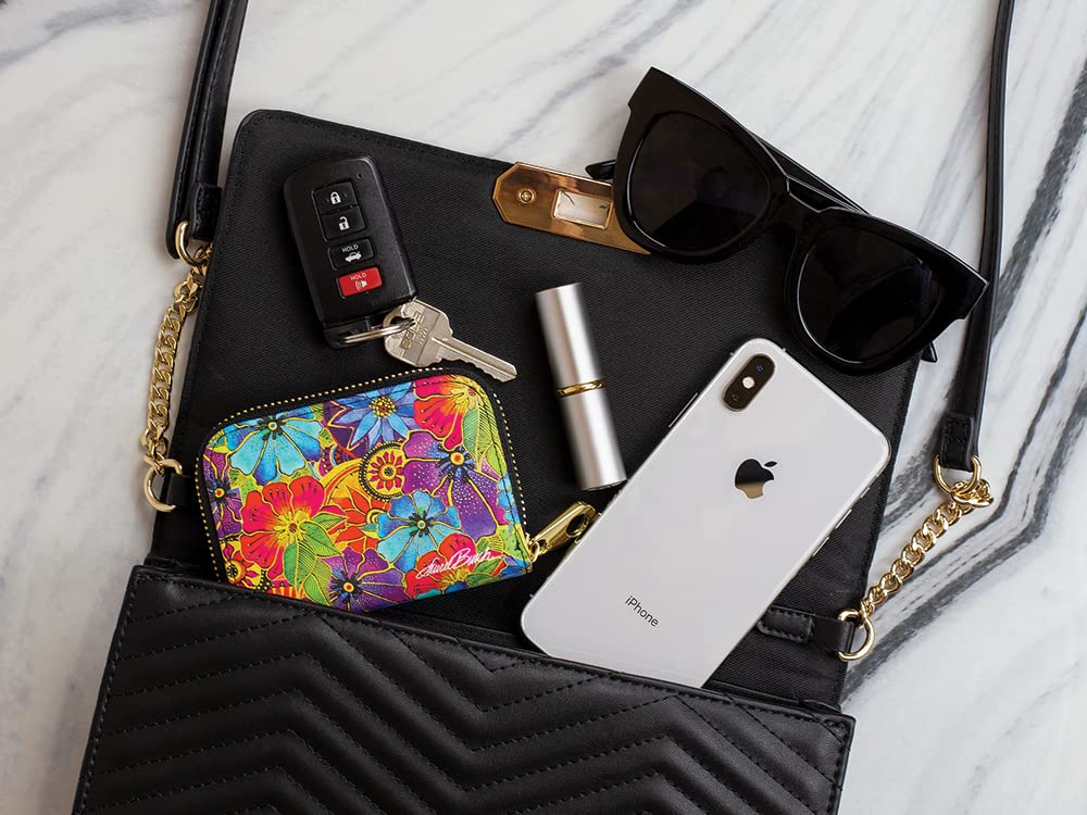 Monarque RFID Blocking Secure Armored Zipper Wallet - Hummingbird Red | Anti-Theft Travel Wallet for Men & Women | Perfect for Airports, Commuting & Daily Use