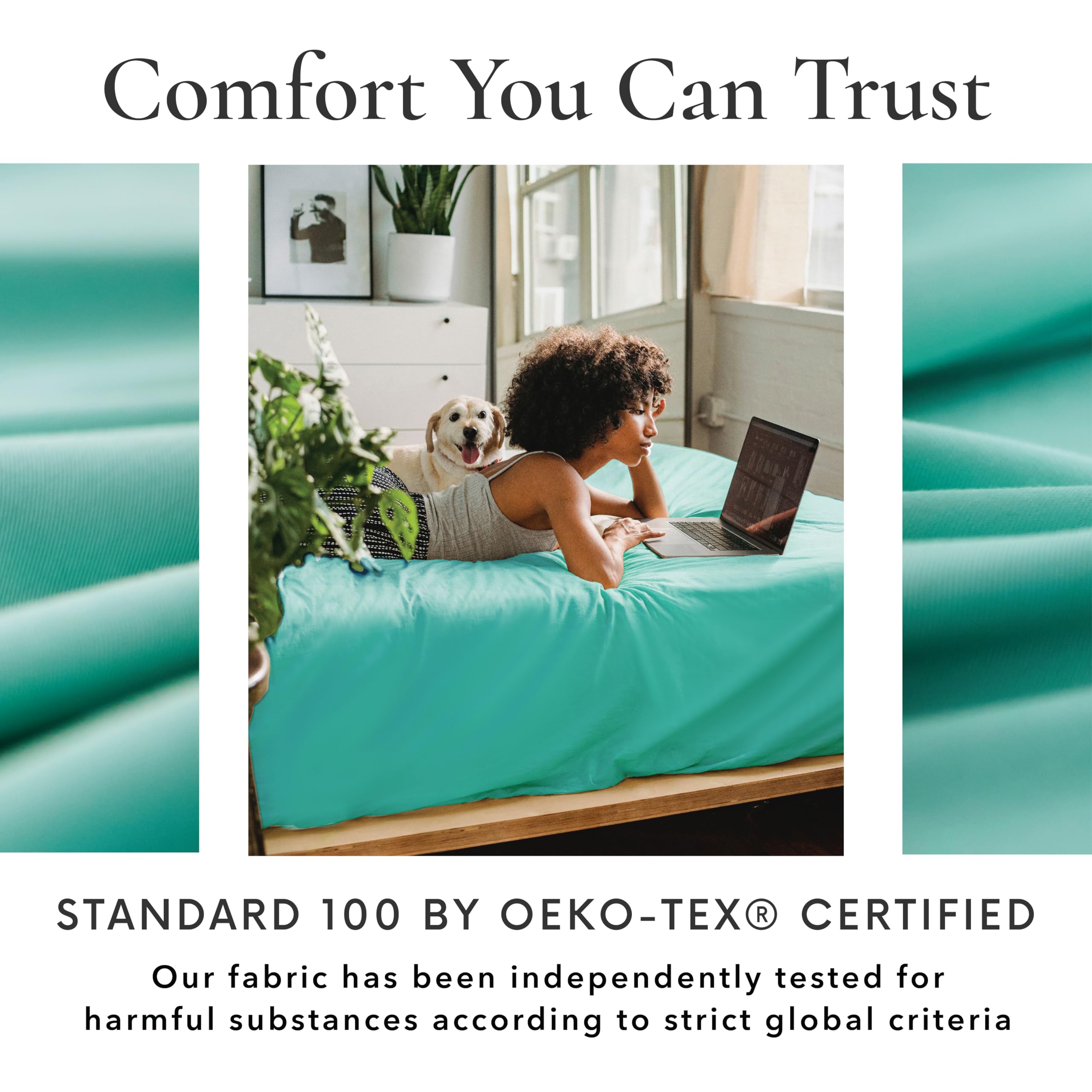 Bamboo Bay 6-Piece Full Size Sheet Set - 100% Viscose Bamboo Bed Sheets, Ultra Soft & Breathable Cooling Sheets for Hot Sleepers, Deep Pocket Fits 16