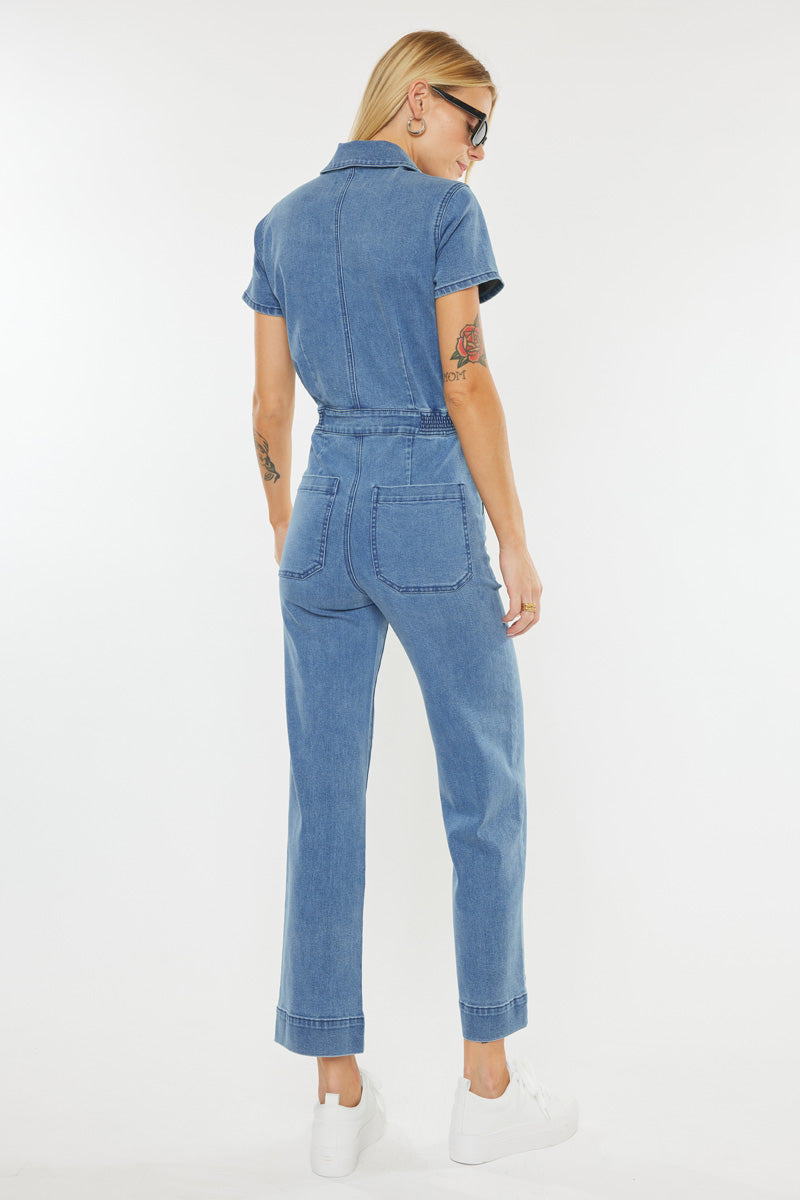 Chantelle Women's Straight Leg Jumpsuit - Comfortable Stretchy Casual Romper for Everyday Wear | Perfect for Office, Travel & Date Nights