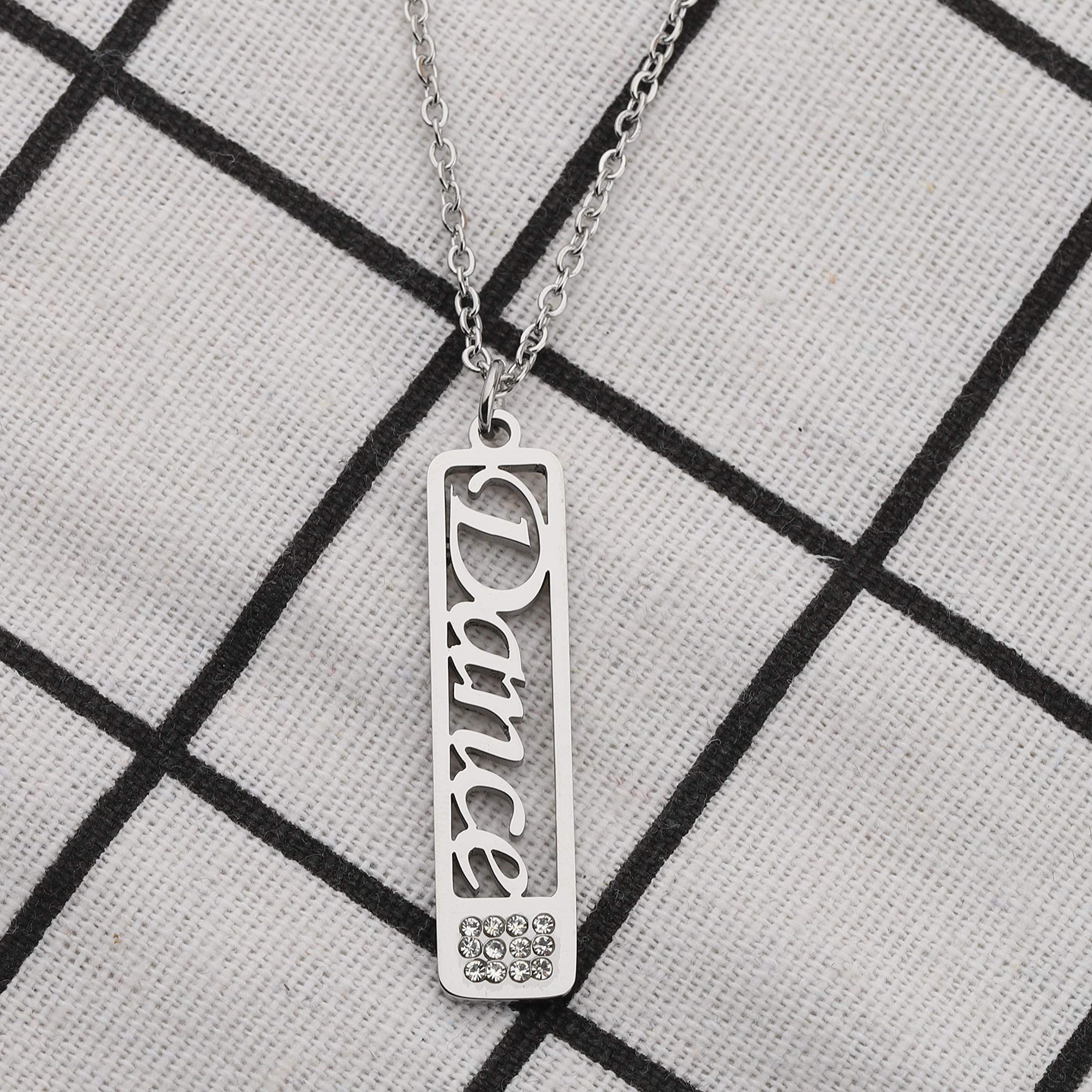 BEKECH Ballerina Dance Necklace Pendant - Elegant Jewelry Gift for Women & Girls - Perfect for Dance Recitals, Ballet Performances & Special Occasions