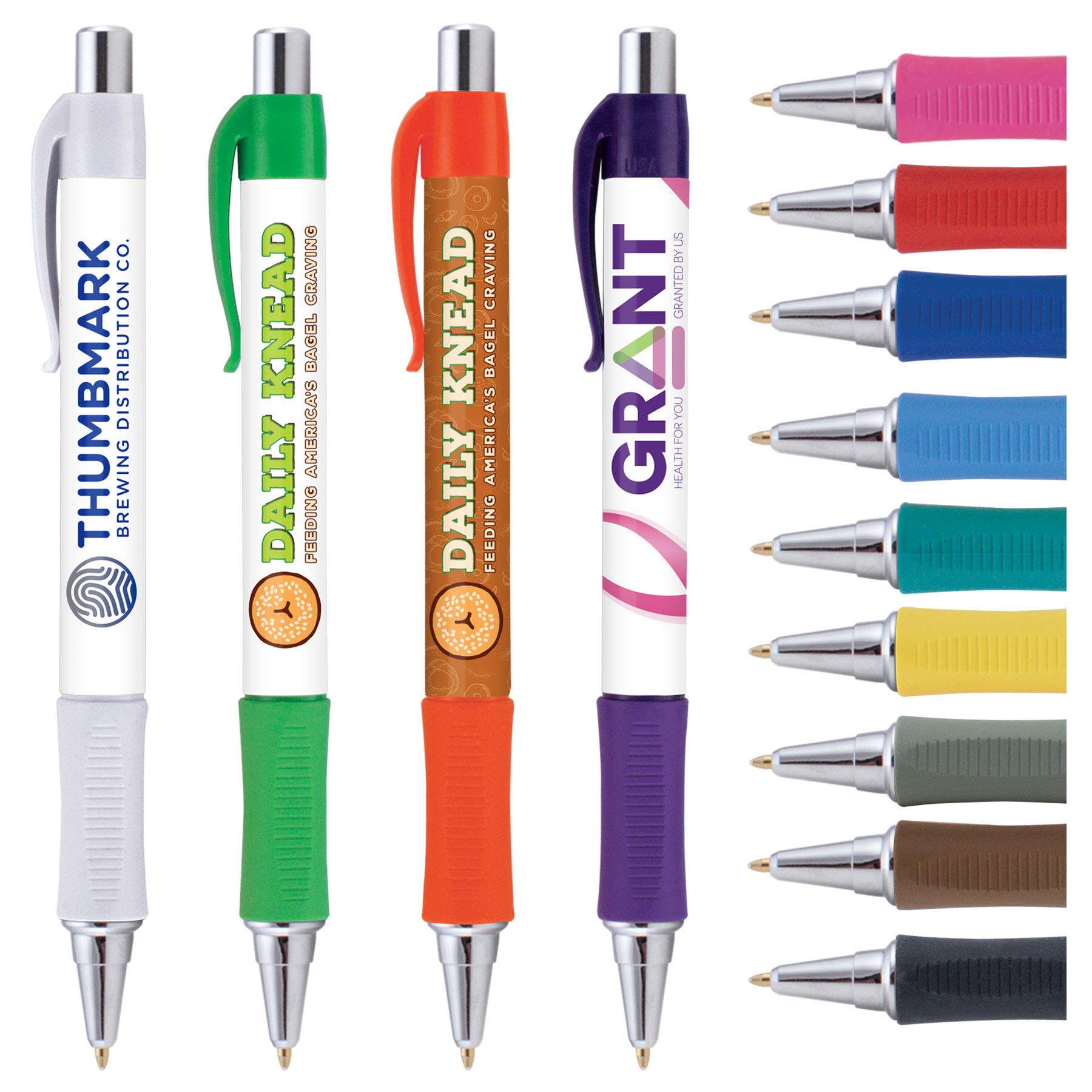 Custom Printed Pens - Vision Grip Pen with Full Color Digital Wrap - Bulk 250pcs for $1.09 Each - Free Shipping & No Setup Fee - Personalized Logo PromoStadium™ - Perfect for Corporate Gifts, Trade Shows & Brand Promotions
