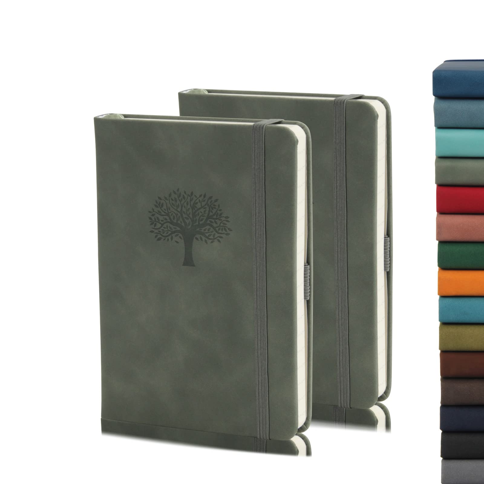 Premium 2-Pack WERTIOO A6 Leather Journals - 5.7