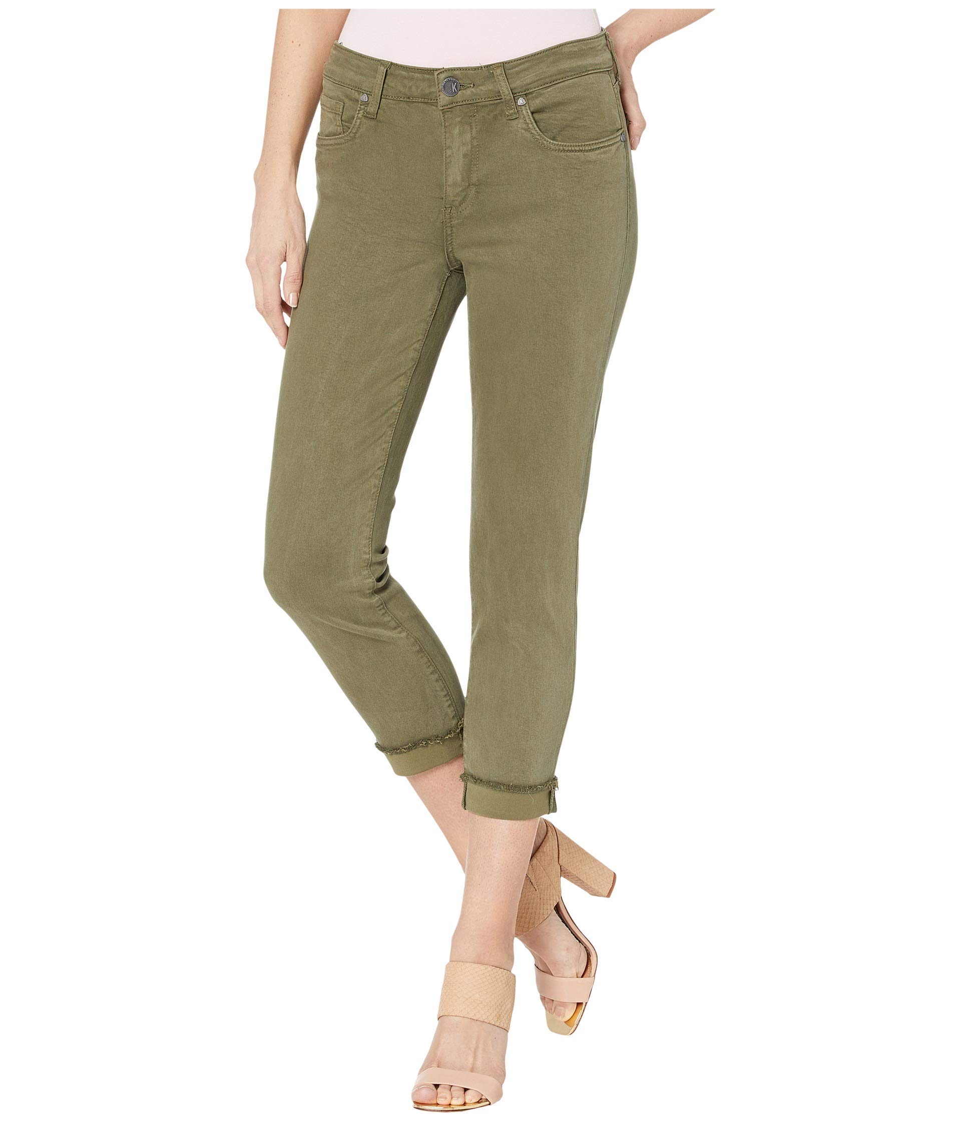 KUT from the Kloth Women's Amy Crop Straight Leg Jeans - High Waist Slim Fit Denim Pants for Casual Wear & Everyday Outfits