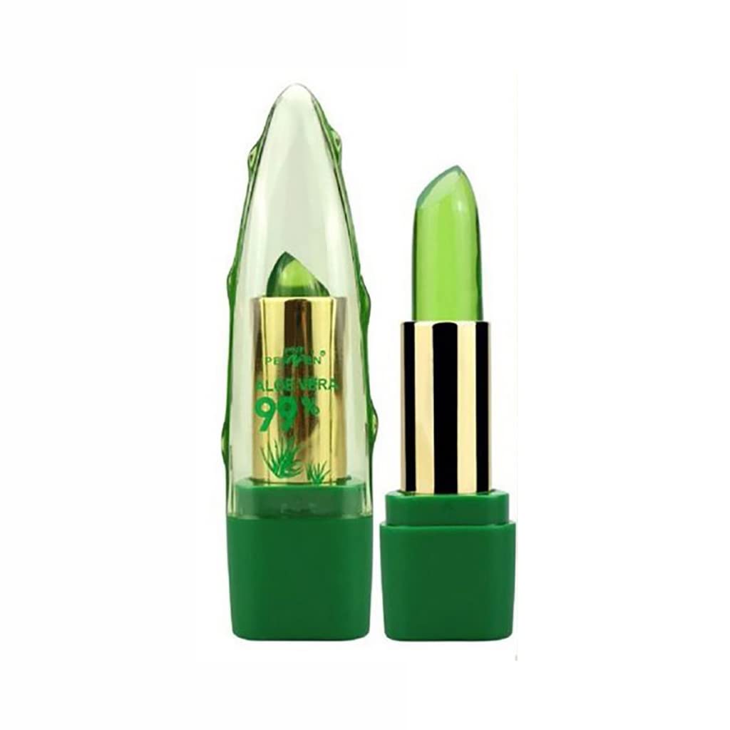 Natural Aloe Vera Tinted Lip Balm - Color Changing Jelly Lipstick with Long Lasting Moisture & Hydration | Women's Lip Care for Daily Use, Makeup & Dry Lips Relief