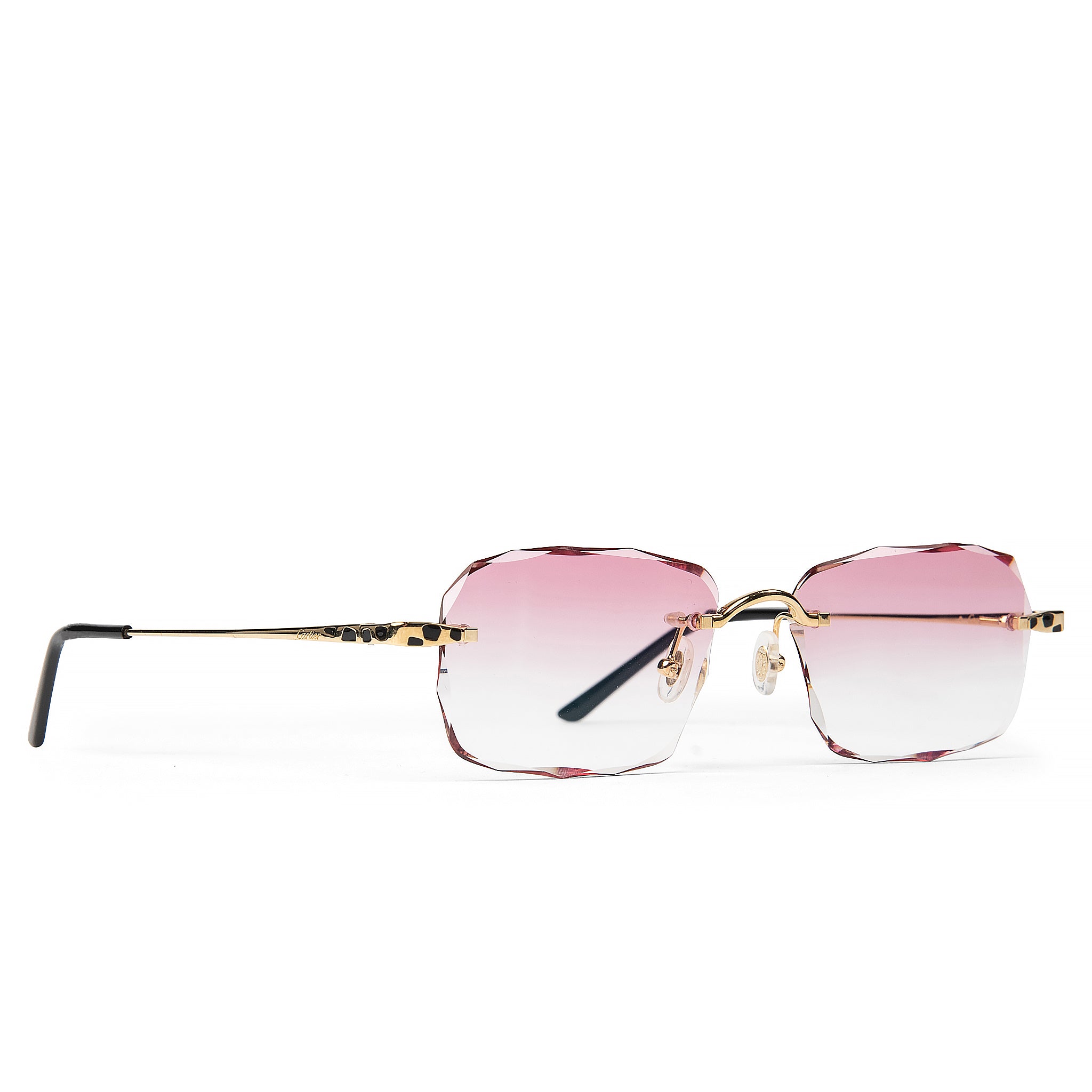 Cartier Panthère Gold Pink Rimless Sunglasses CT0309O 001 - Luxury Designer Eyewear for Women, Perfect for Beach, Travel & Fashion Outings