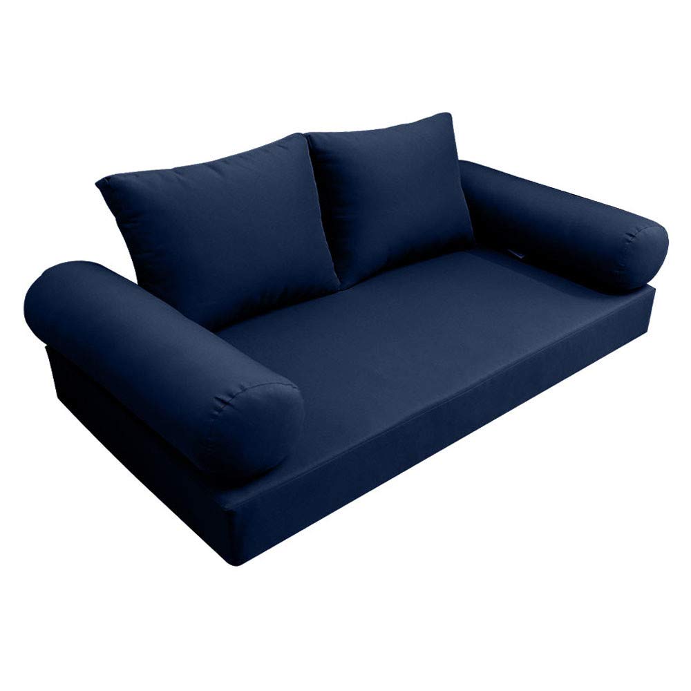 Prolinemax S1 Outdoor Daybed Mattress Slipcover - Knife Edge Twin XL Size, Waterproof & UV Resistant Bolster Backrest Cushion Cover - Perfect for Patio, Poolside & Garden Furniture AD101