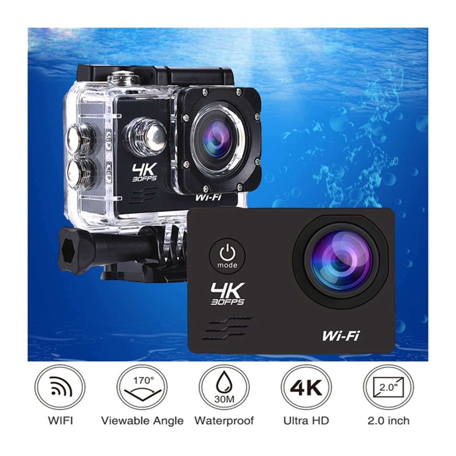 4K Ultra HD Action Camera 16.0MP WiFi 2.0