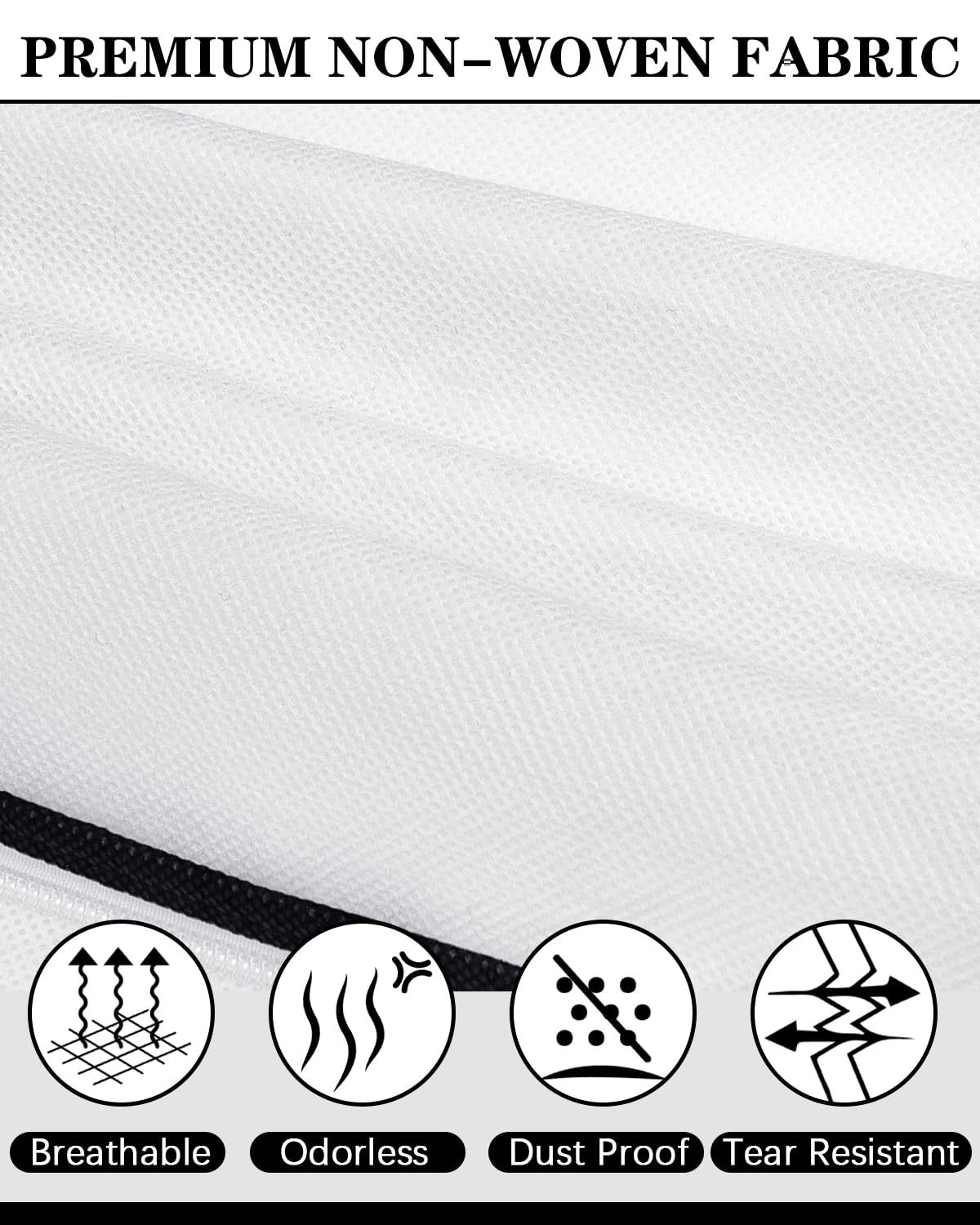 Lzerking 72'' Wedding Dress Garment Bag with 20'' Gusseted Expansion & Accessories Pouch - Breathable Long Gown Storage Cover for Bridal Dresses, Formal Wear, Travel & Closet Organization