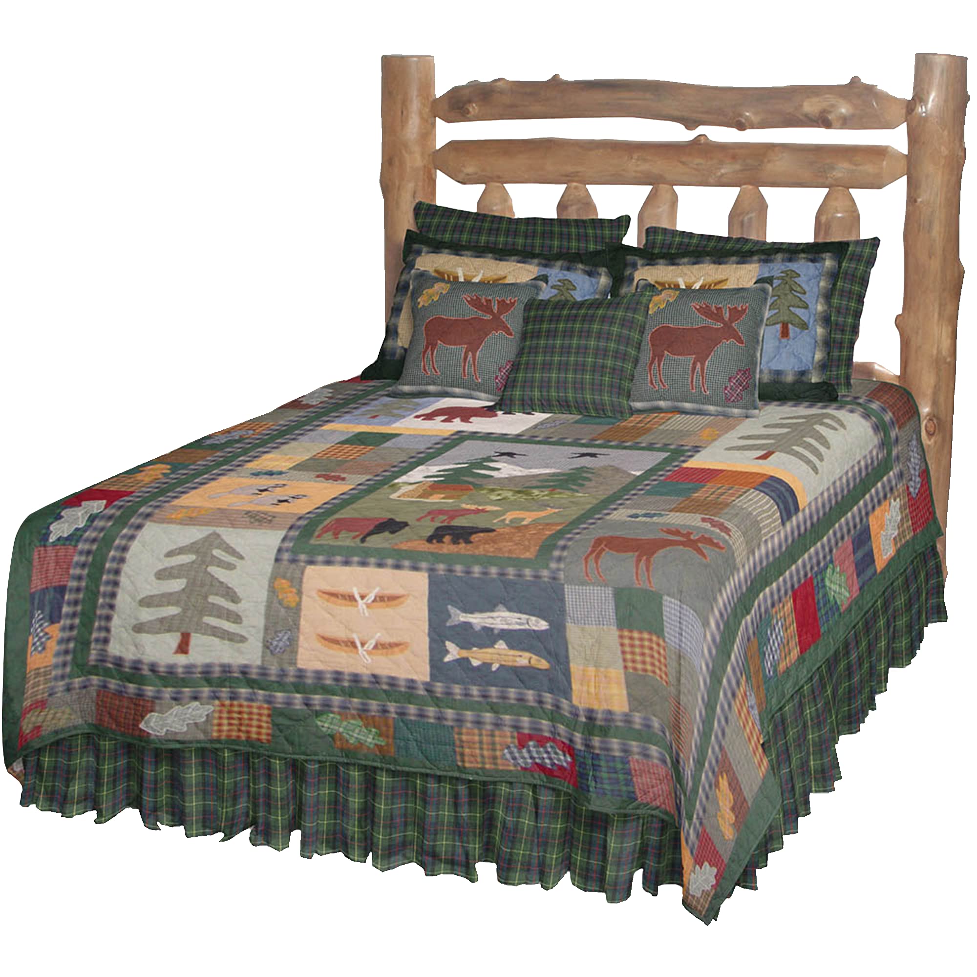 Up North Woods Super Queen Quilt Set - 2 Piece Handmade Cotton Quilt (92