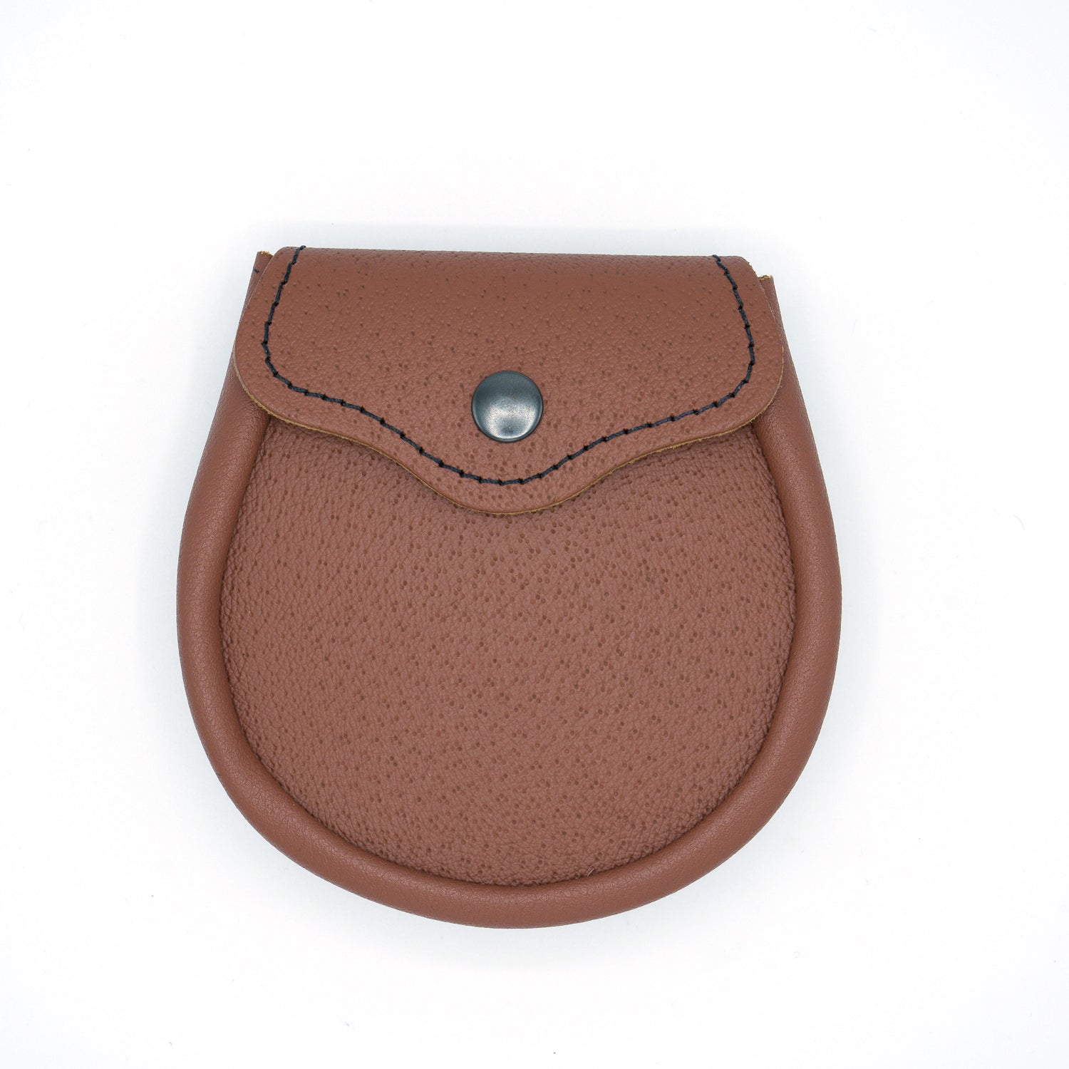 Kids Tan Leather Sporran - Traditional Scottish Waist Pouch for Boys & Girls - Perfect for Highland Dance, Costumes & Celtic Events