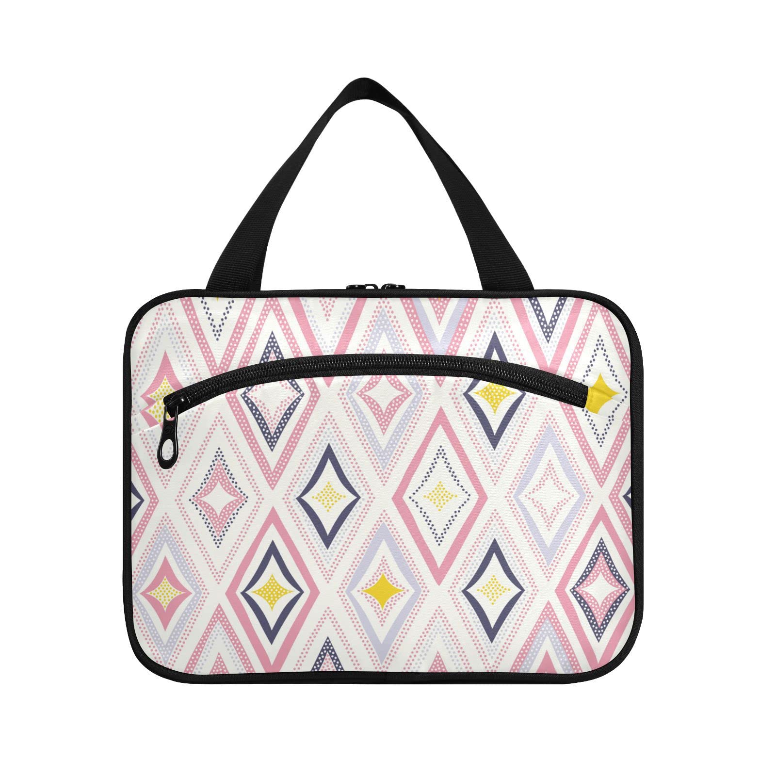 Polka Dot Travel Toiletry Bag - Large Hanging Cosmetic Organizer for Women, Perfect for Vacation & Gym