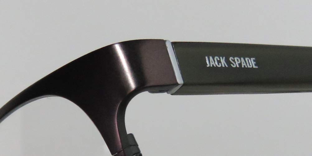 Jack Spade Bowman Women's Round Full-Rim Eyeglass Frame with Spring Hinges - Lightweight & Stylish for Work, Reading & Everyday Wear